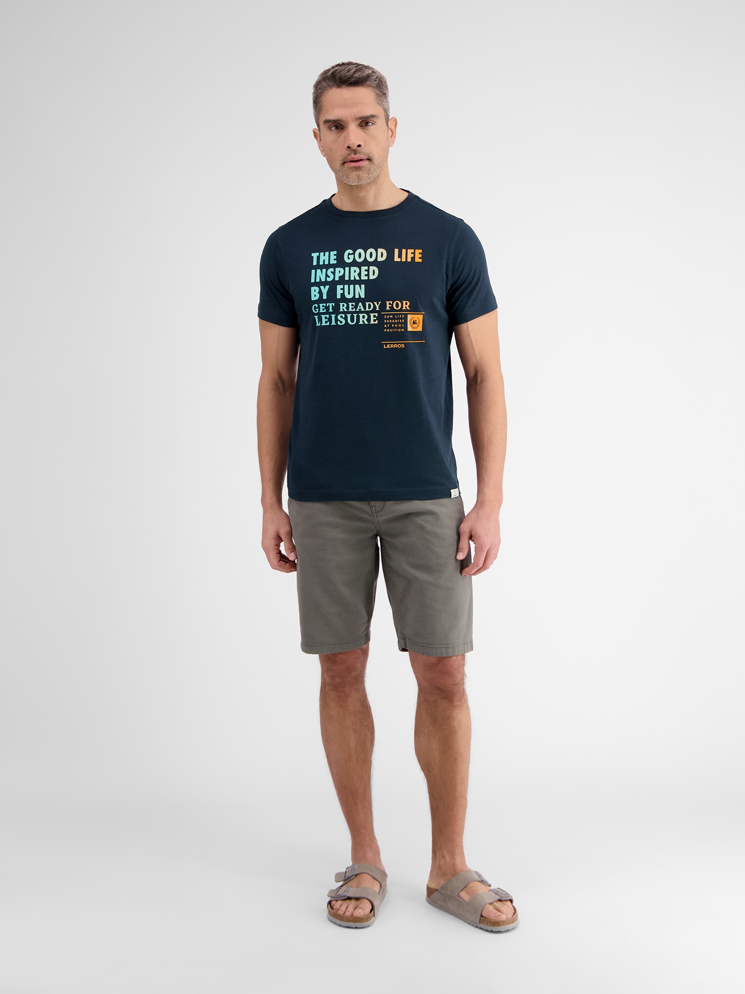 LERROS T-Shirt »LERROS Herren T-Shirt mit Frontprint«