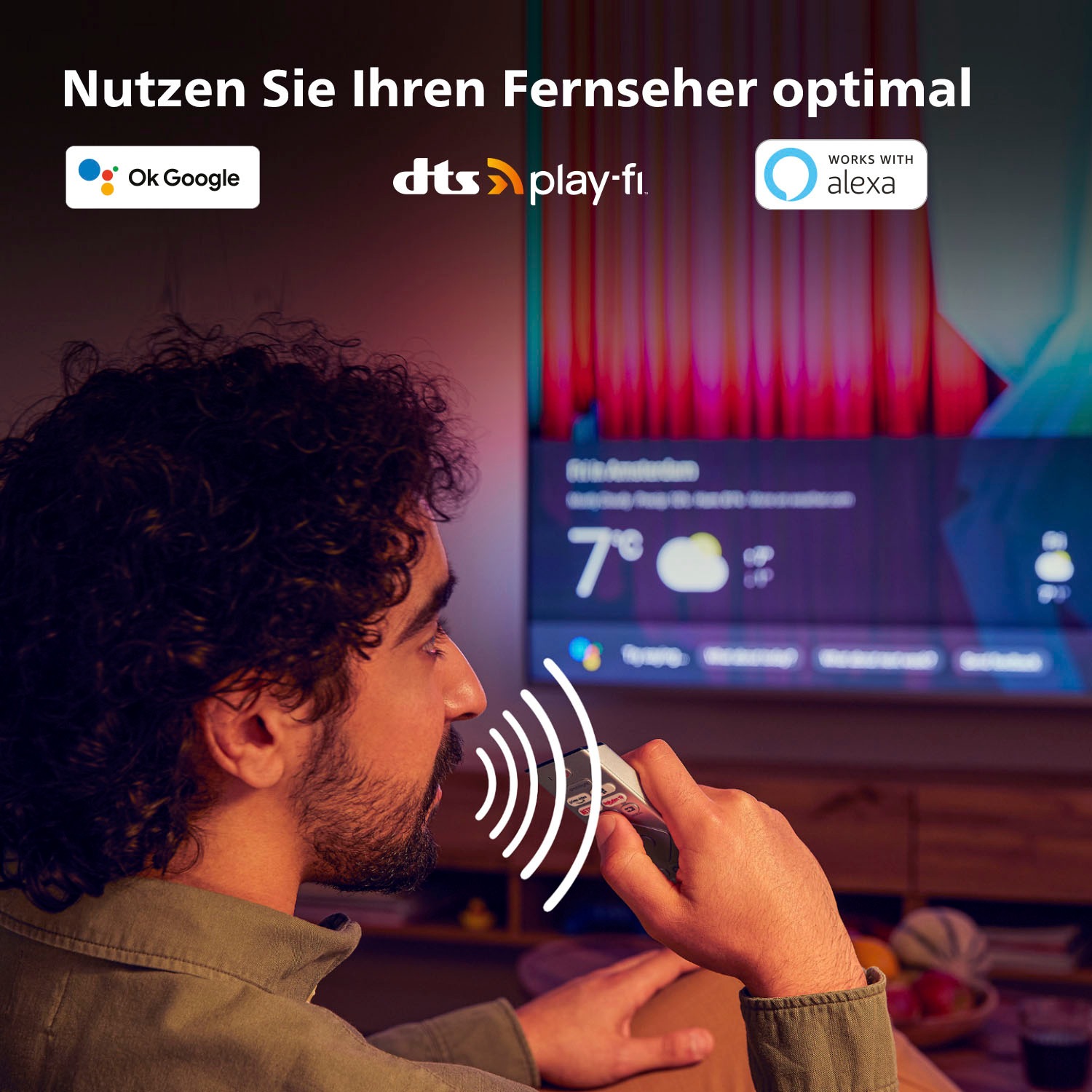 Philips LED-Fernseher »85PUS8808/12«, 4K Ultra HD, Android TV-Google TV-Smart-TV