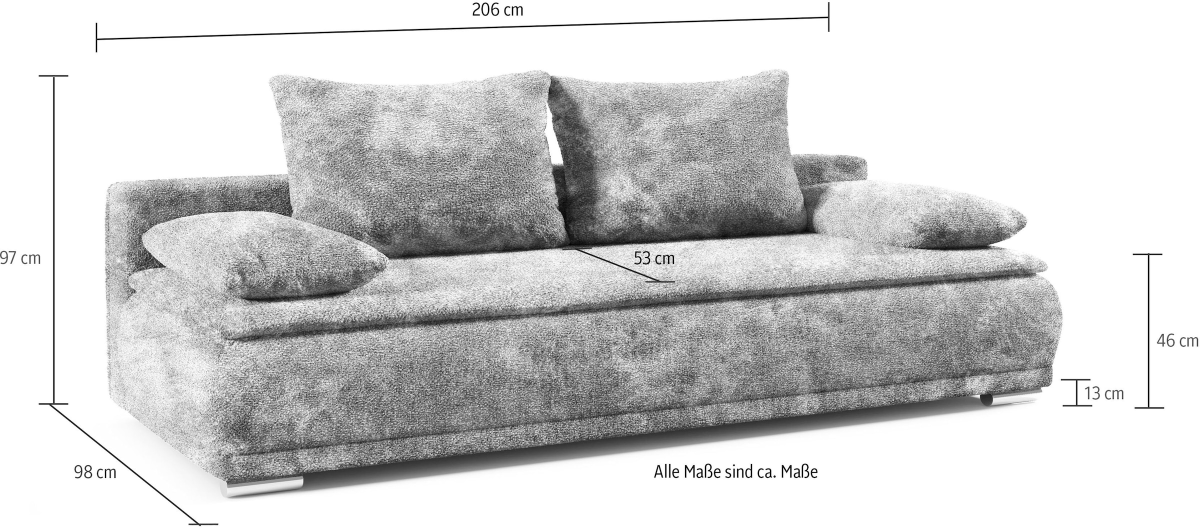 WERK2 Schlafsofa »Indira«, 2-Sitzer Sofa & Schlafcouch