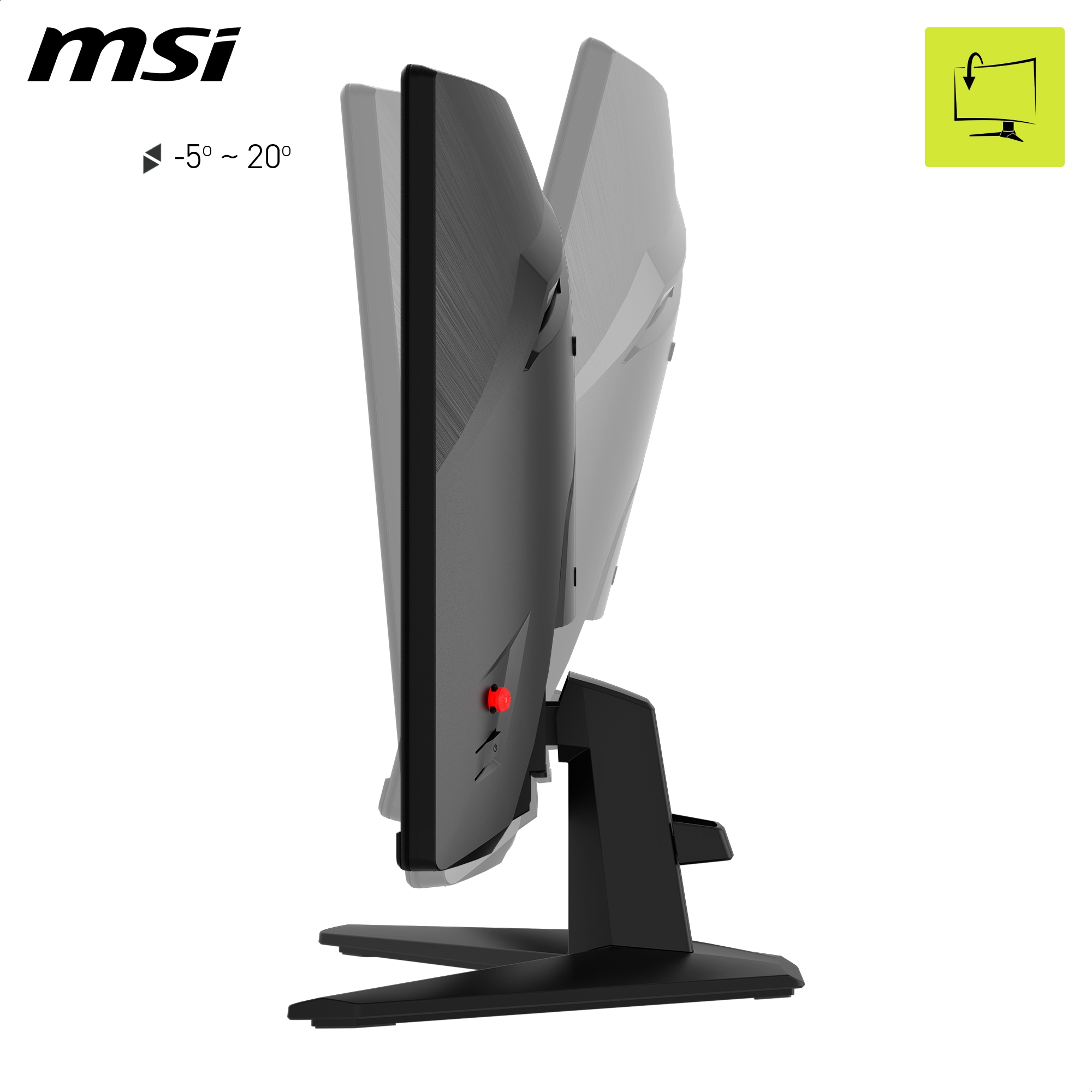 MSI Curved-Gaming-Monitor »MAG 242C«, 59,9 cm/24 Zoll, 1920 x 1080 px, Full HD, 1 ms Reaktionszeit, 180 Hz, neig-,schwenk-, höhenverstellbar, Pivot.Speaker