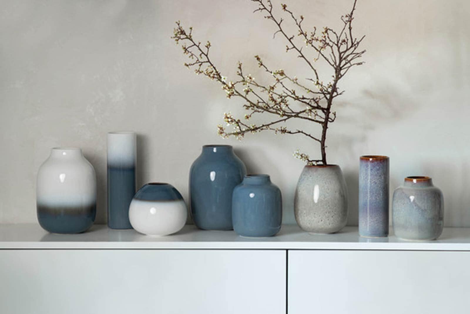 like. by Villeroy & Boch Dekovase »Vase Lave Home ¿ 25 cm weiß-blau«