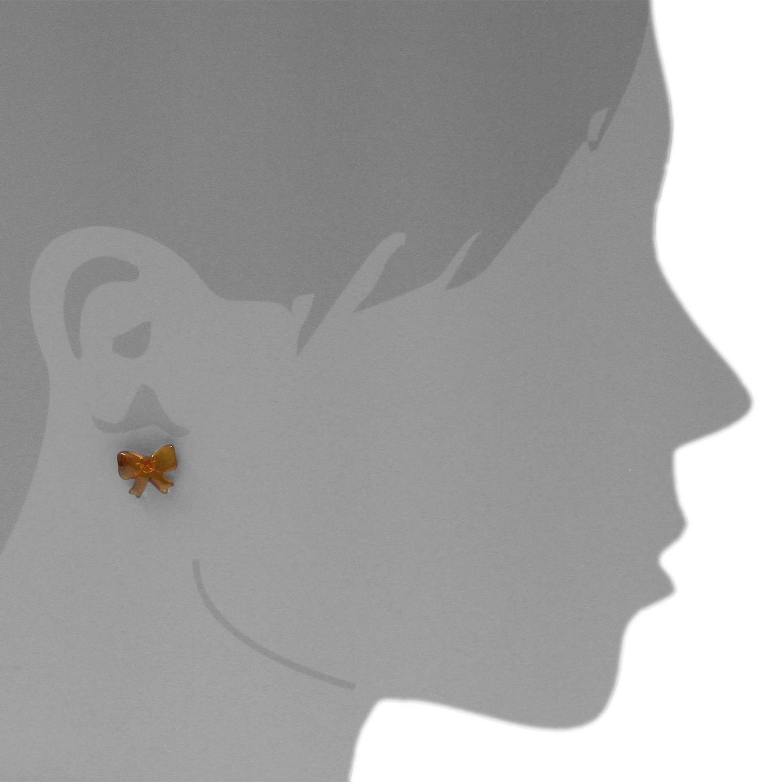 OSTSEE-SCHMUCK Paar Ohrstecker »- Schleife - Silber 925/000 - Bernstein«