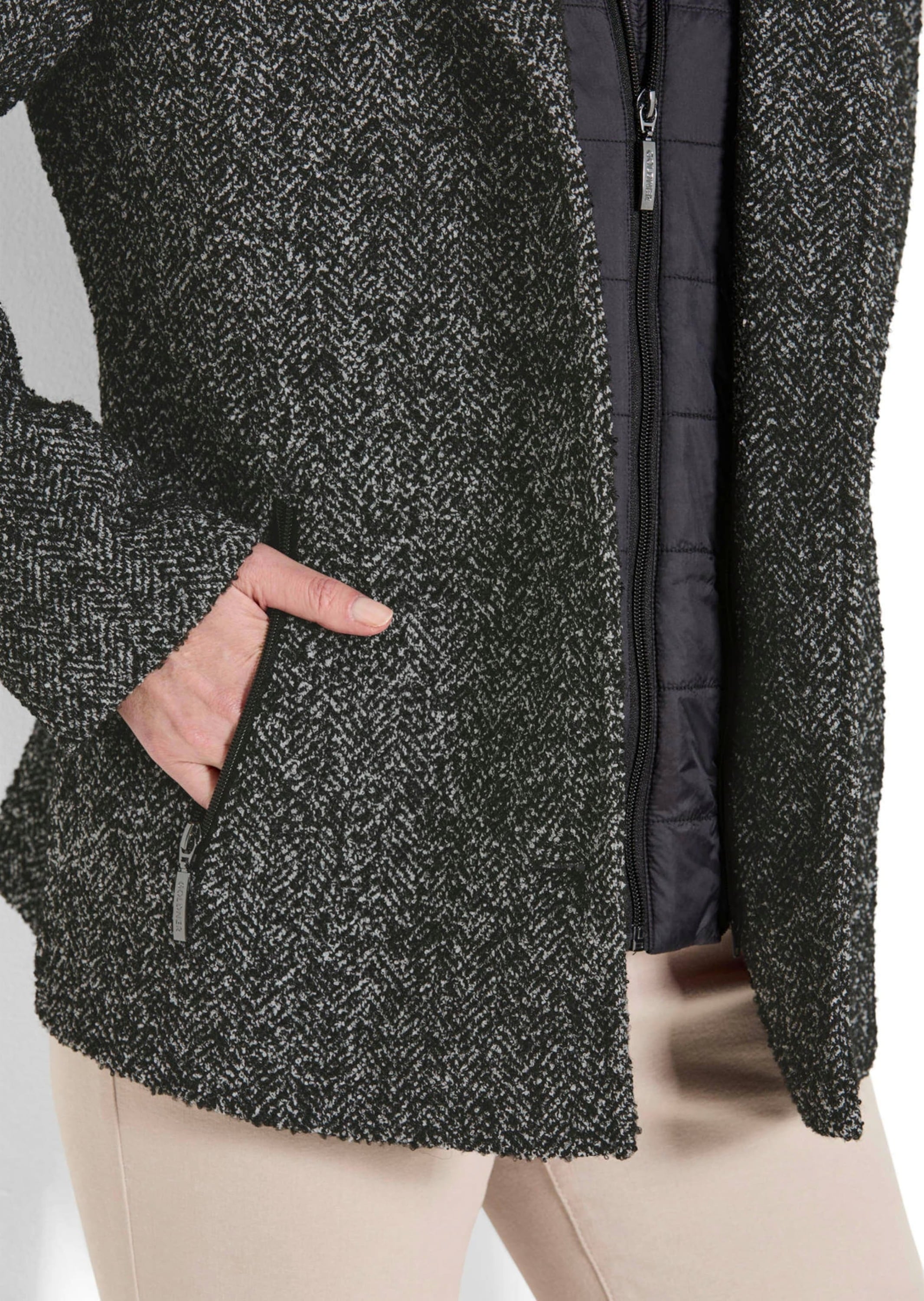 GOLDNER Kurzjacke »Kurzgröße Jacke in 2-in-1-Optik mit Steppeinsatz«