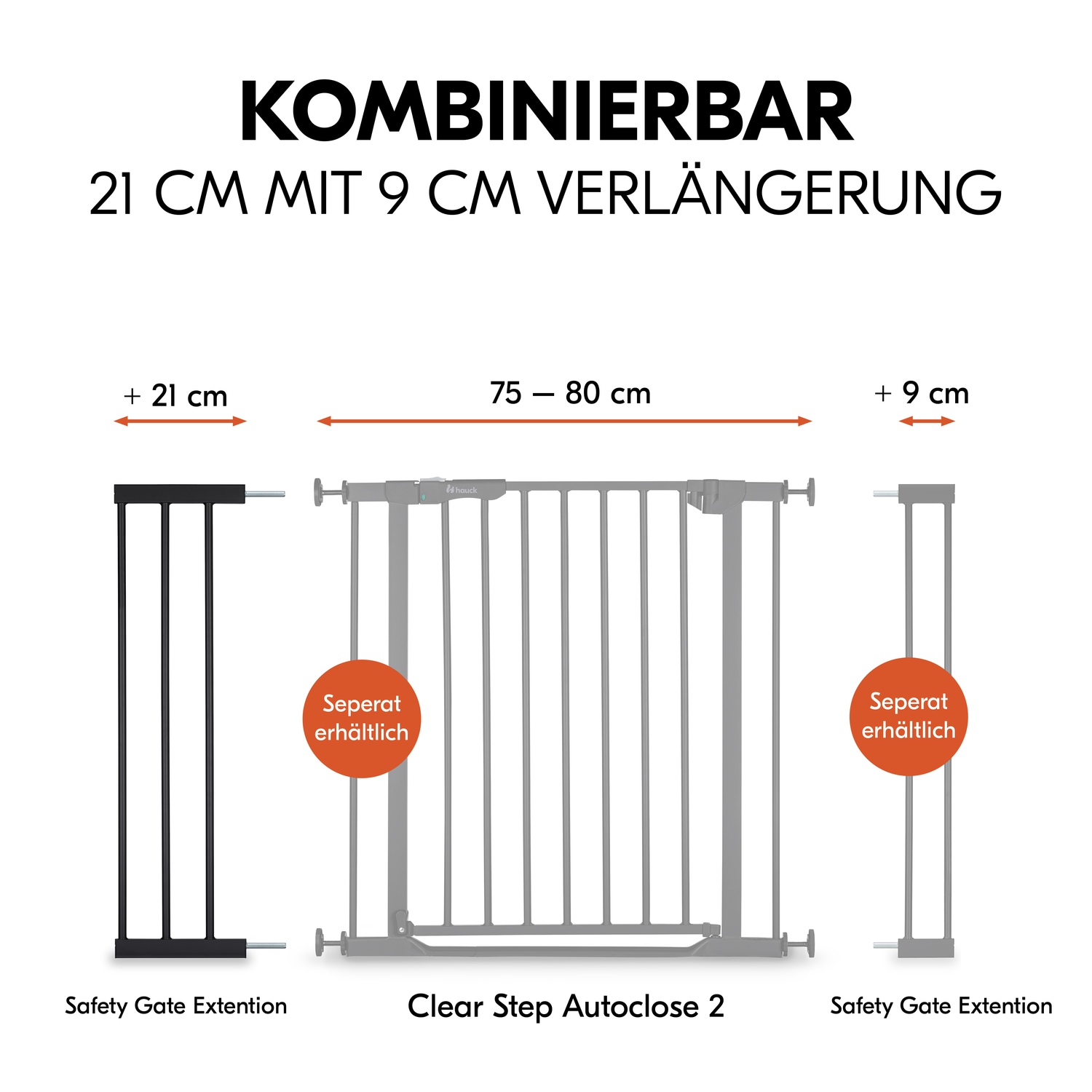 Hauck Verlängerung für Türschutzgitter »Extension, 21 cm, Black«