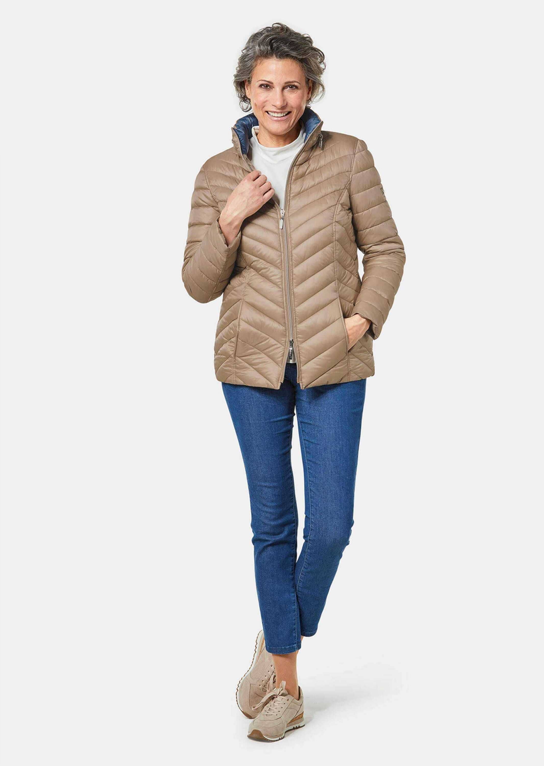 GOLDNER Steppjacke »Leichte Steppjacke in knitterarmer Ware« Leichte Wattierung mit Diagonalstepp