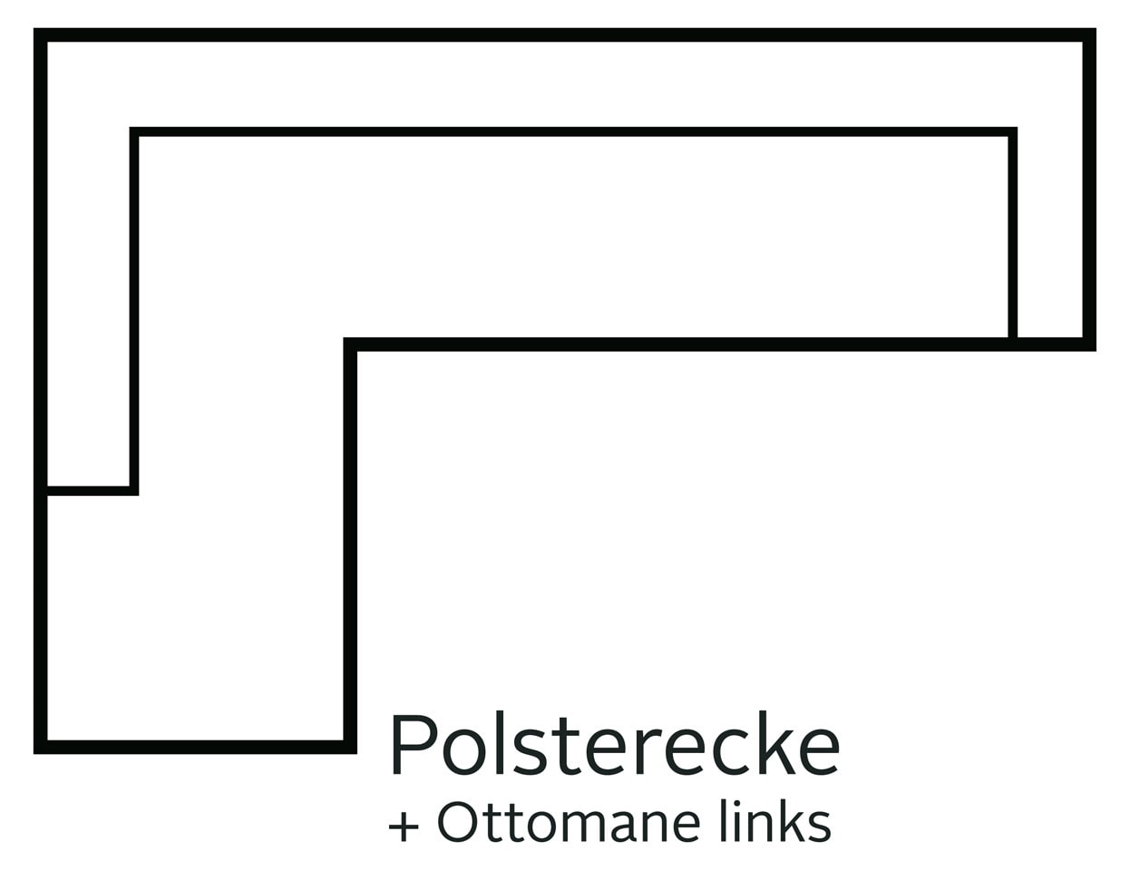 Home affaire Ecksofa »Alta L-Form«, mit Federkern und Kontrastnaht, Füße Buche eichefarben