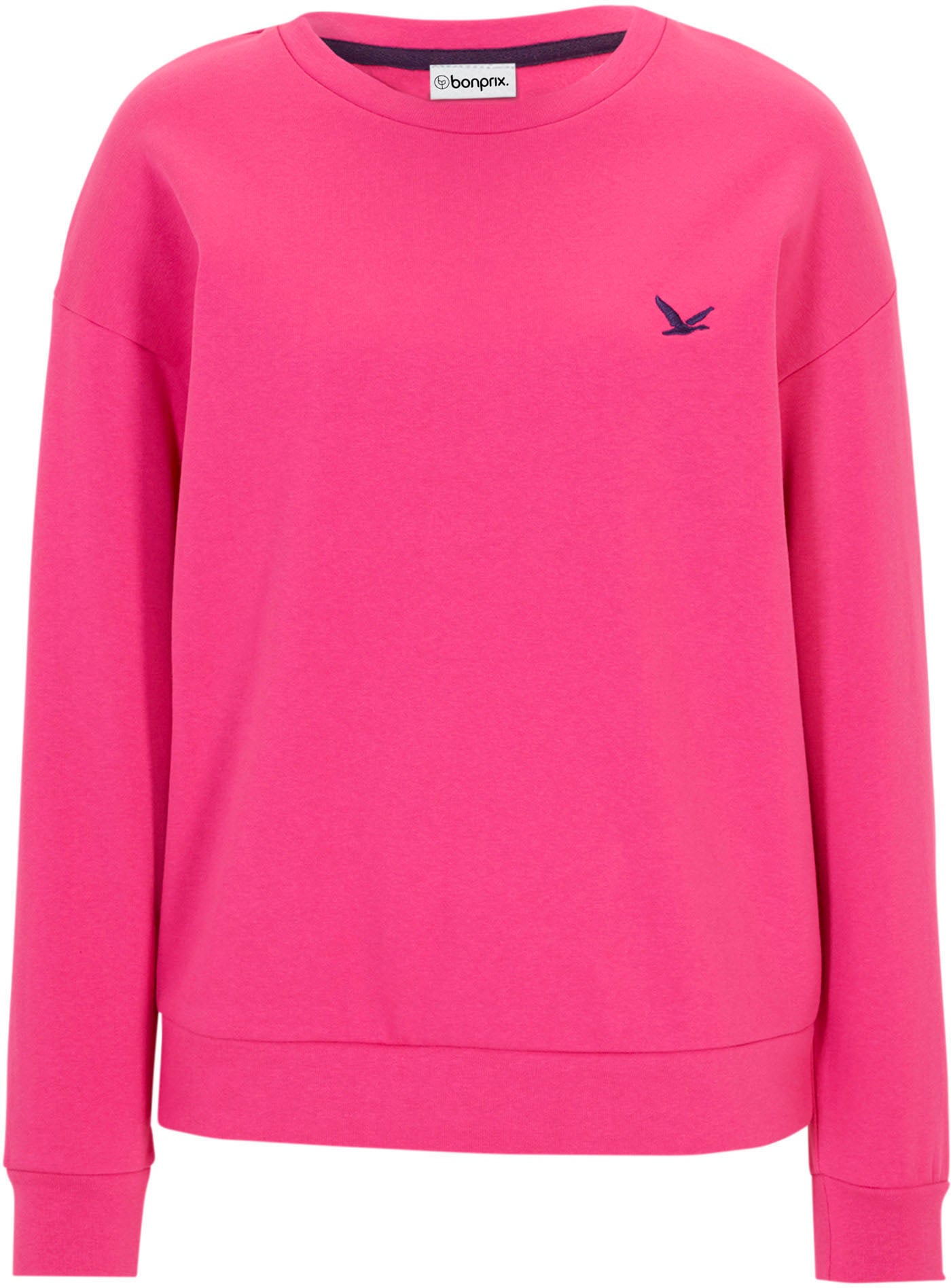 bonprix Sweatshirt »Sweatshirt mit Stickerei«, lässig geschnittene Passform, bestickte Optik, ohne Verschluss
