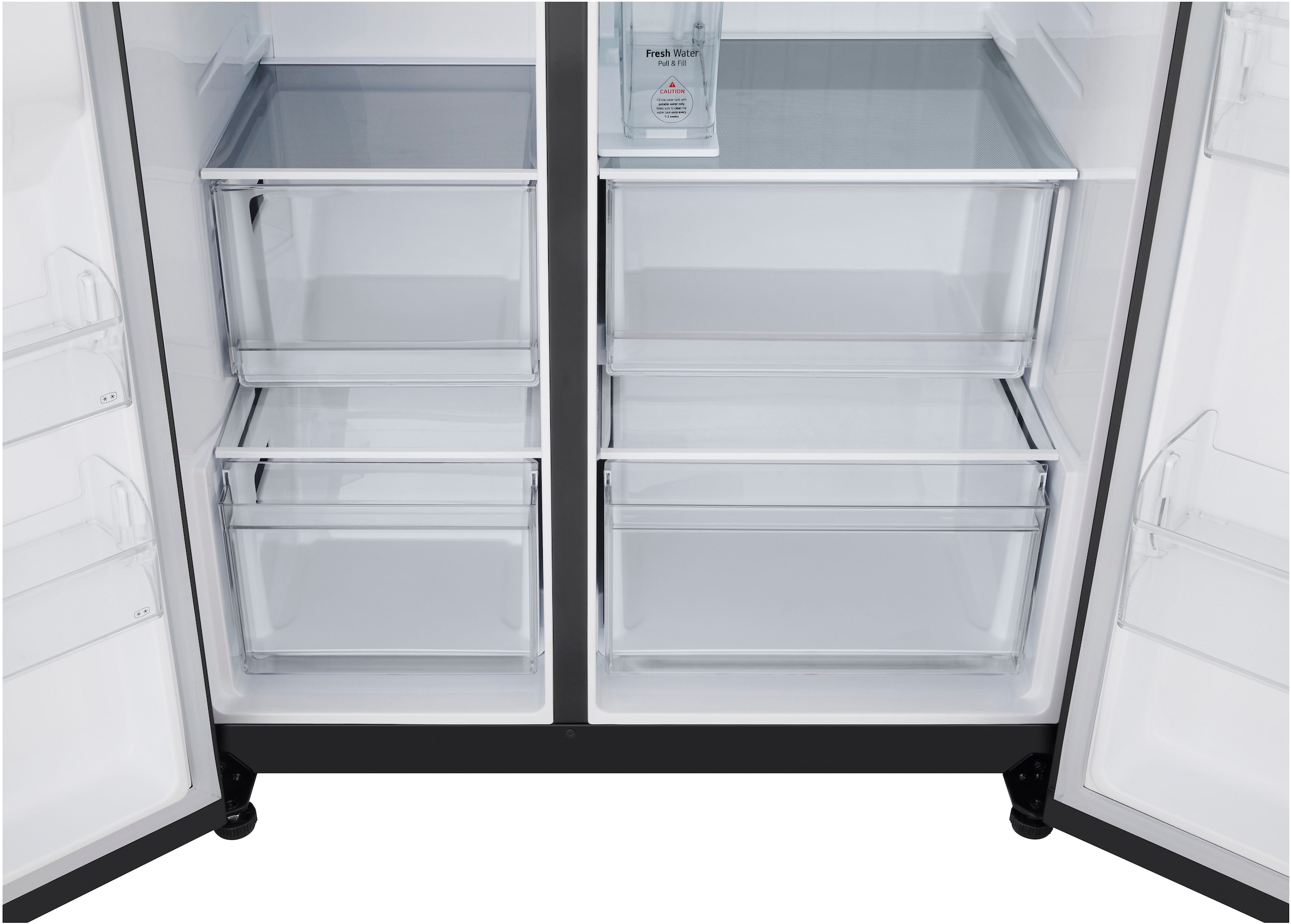 LG Side-by-Side »GSLC41EPPE« 179 cm hoch 91,3 cm breit Total No Frost, LINEARCooling, Multi-Airflow, Integrierter Wassertank