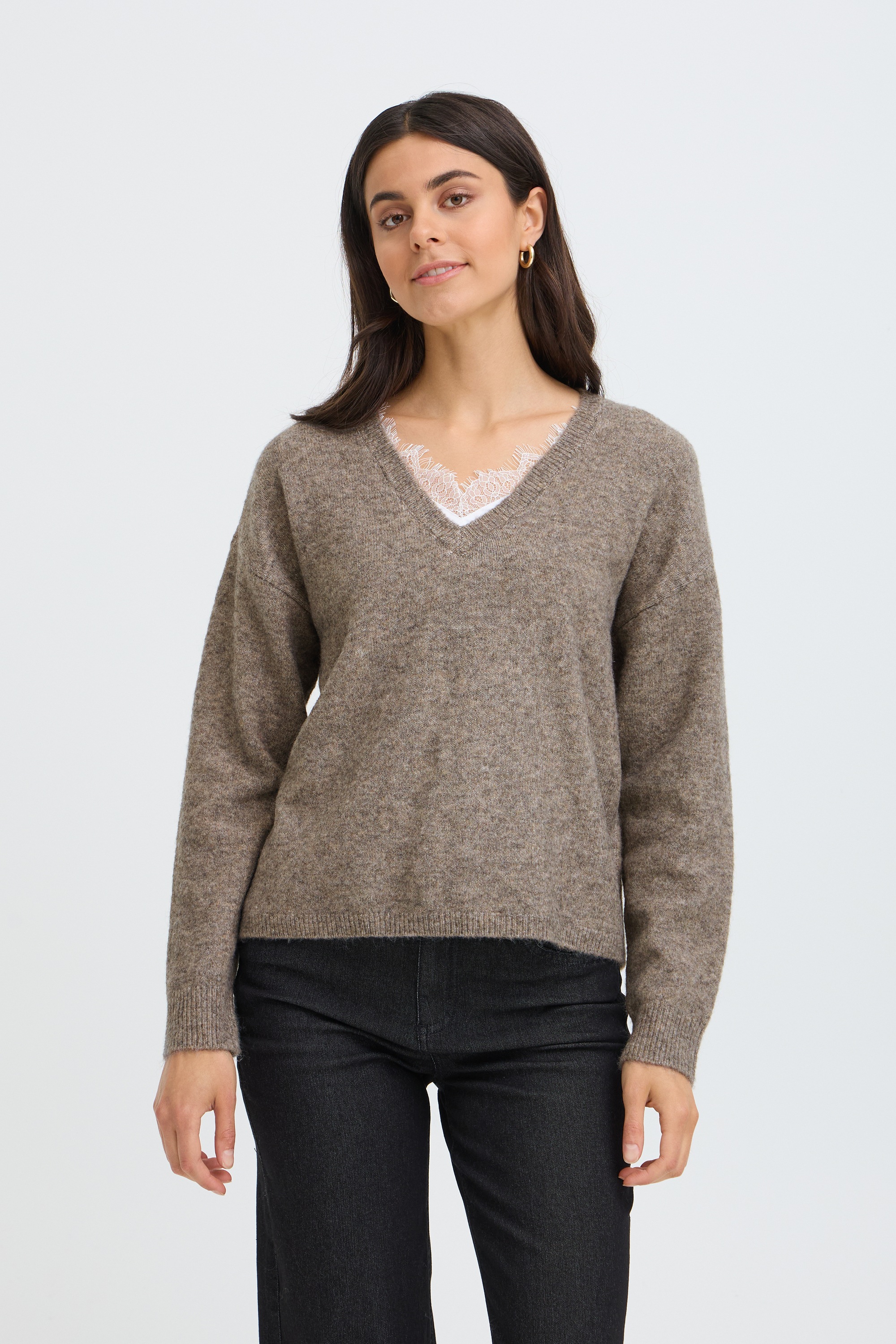 fransa Strickpullover »Damen Langarm FRELLEN«