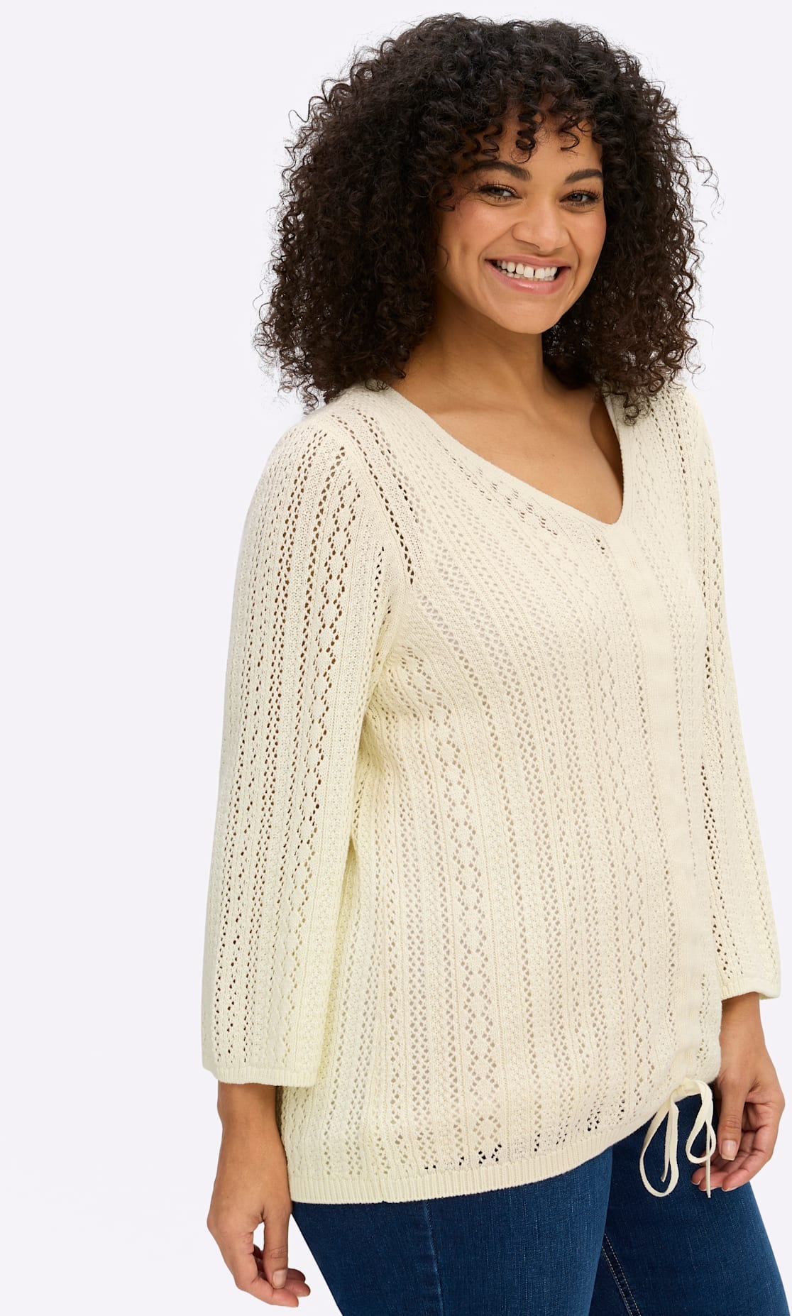 Sheego Strickpullover »3/4-Arm-Pullover«