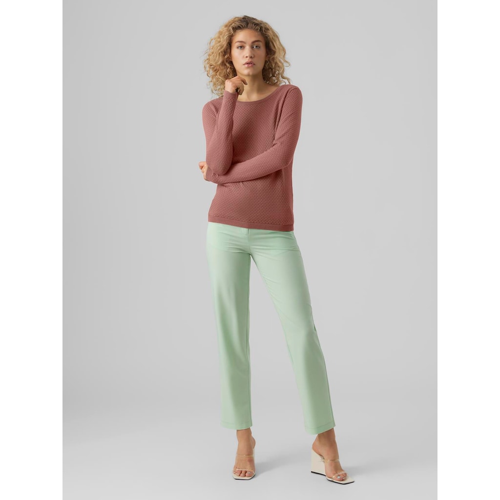 Vero Moda Rundhalspullover »VMCARE STRUCTURE LS O-NECK BLOU NOOS«