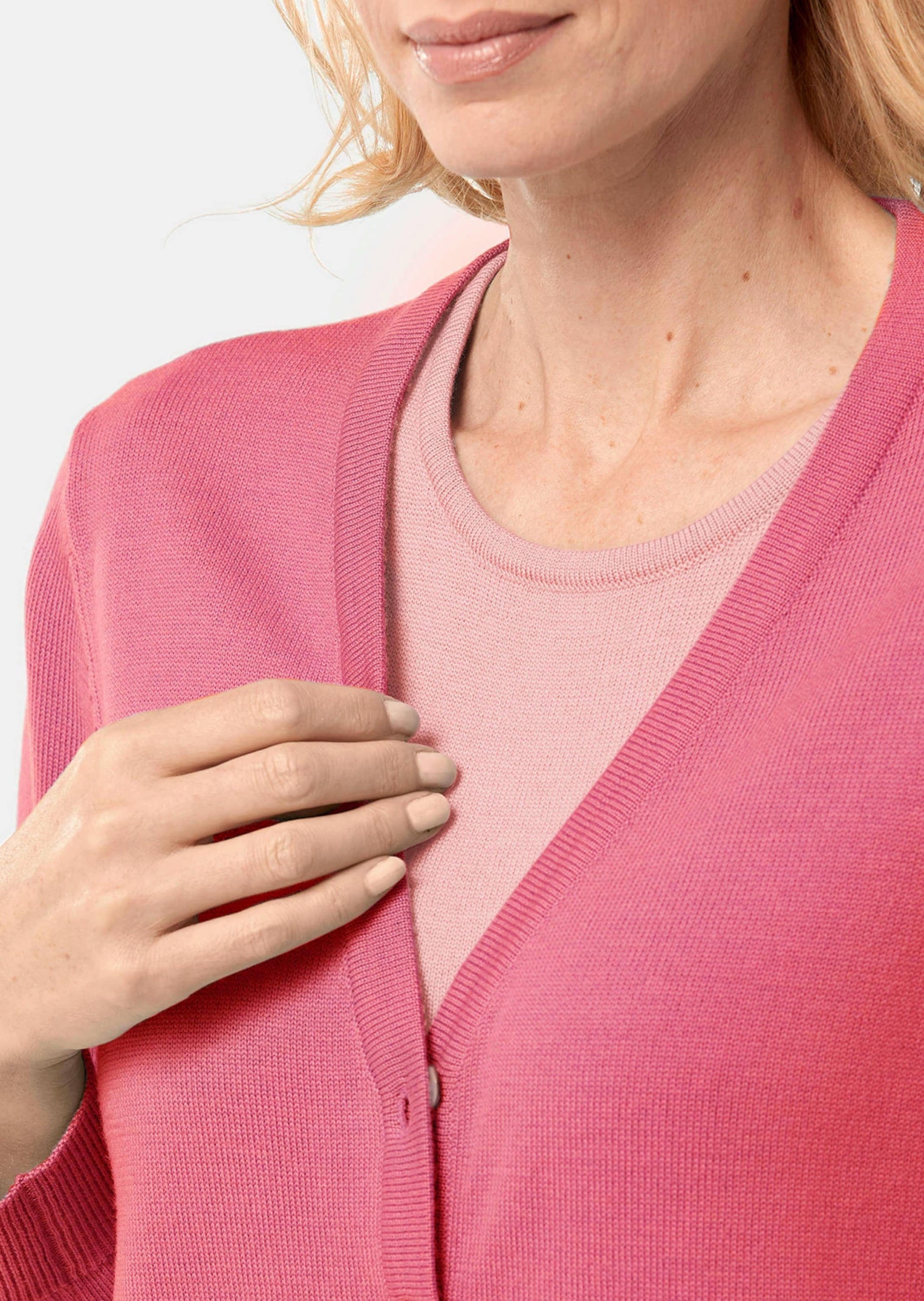 GOLDNER Strickjacke »Uni Merino-Cardigan Langarm«