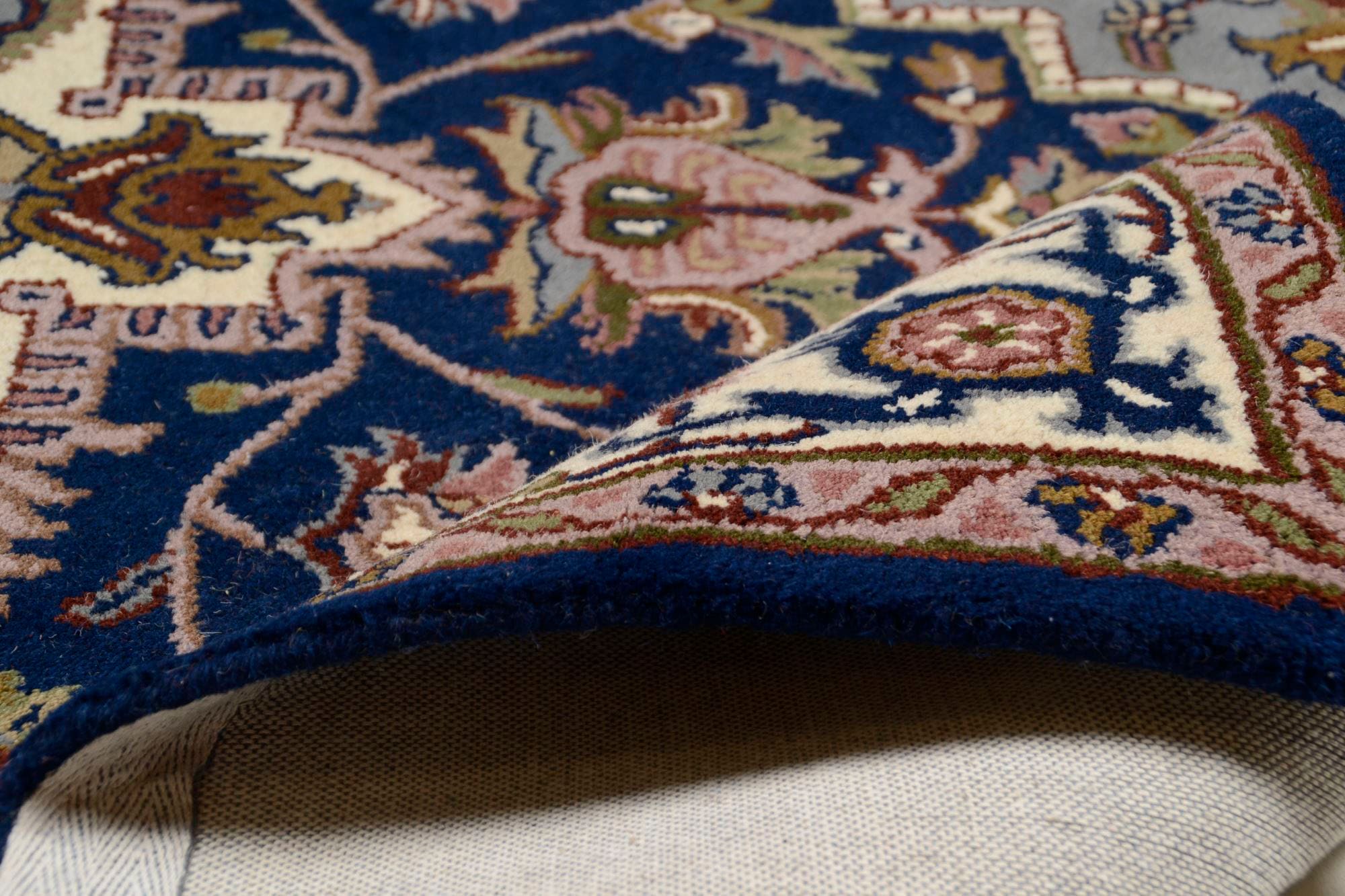 THEKO Wollteppich »Royal Heriz«, rund, 14 mm Höhe, reine Wolle, Orient-Optik, ideal im Wohnzimmer & Schlafzimmer