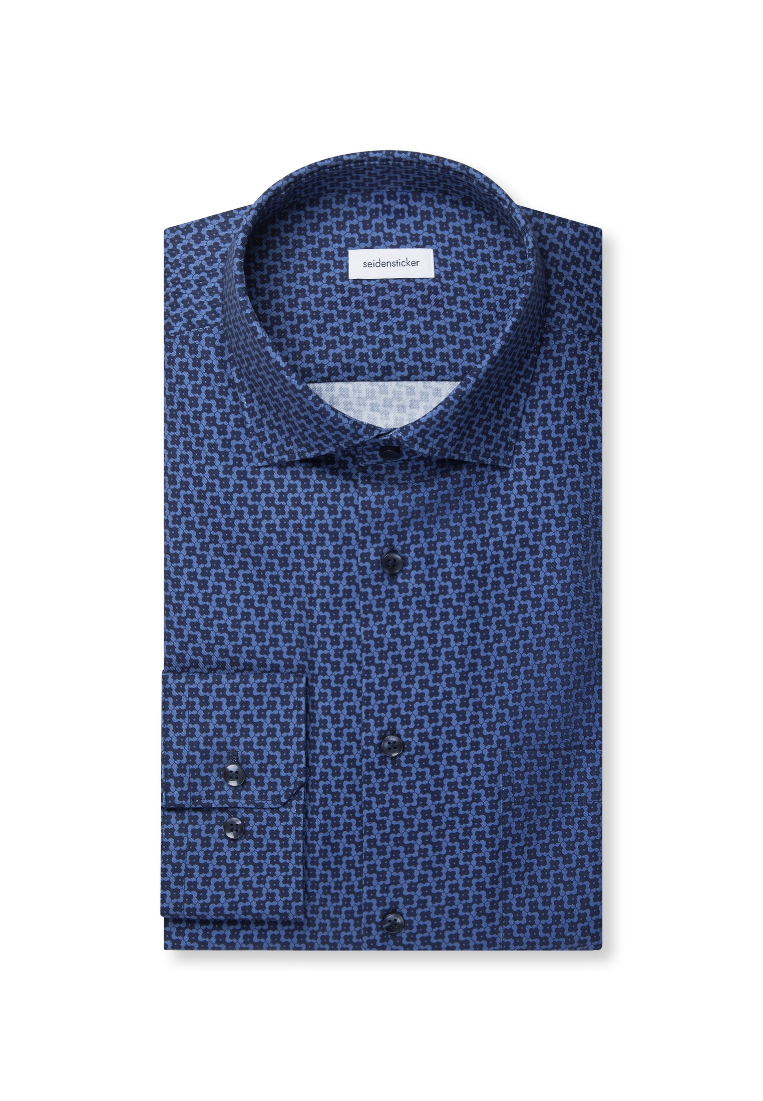 seidensticker Businesshemd »Schwarze Rose« Regular 1/1 Kentkragen Druck