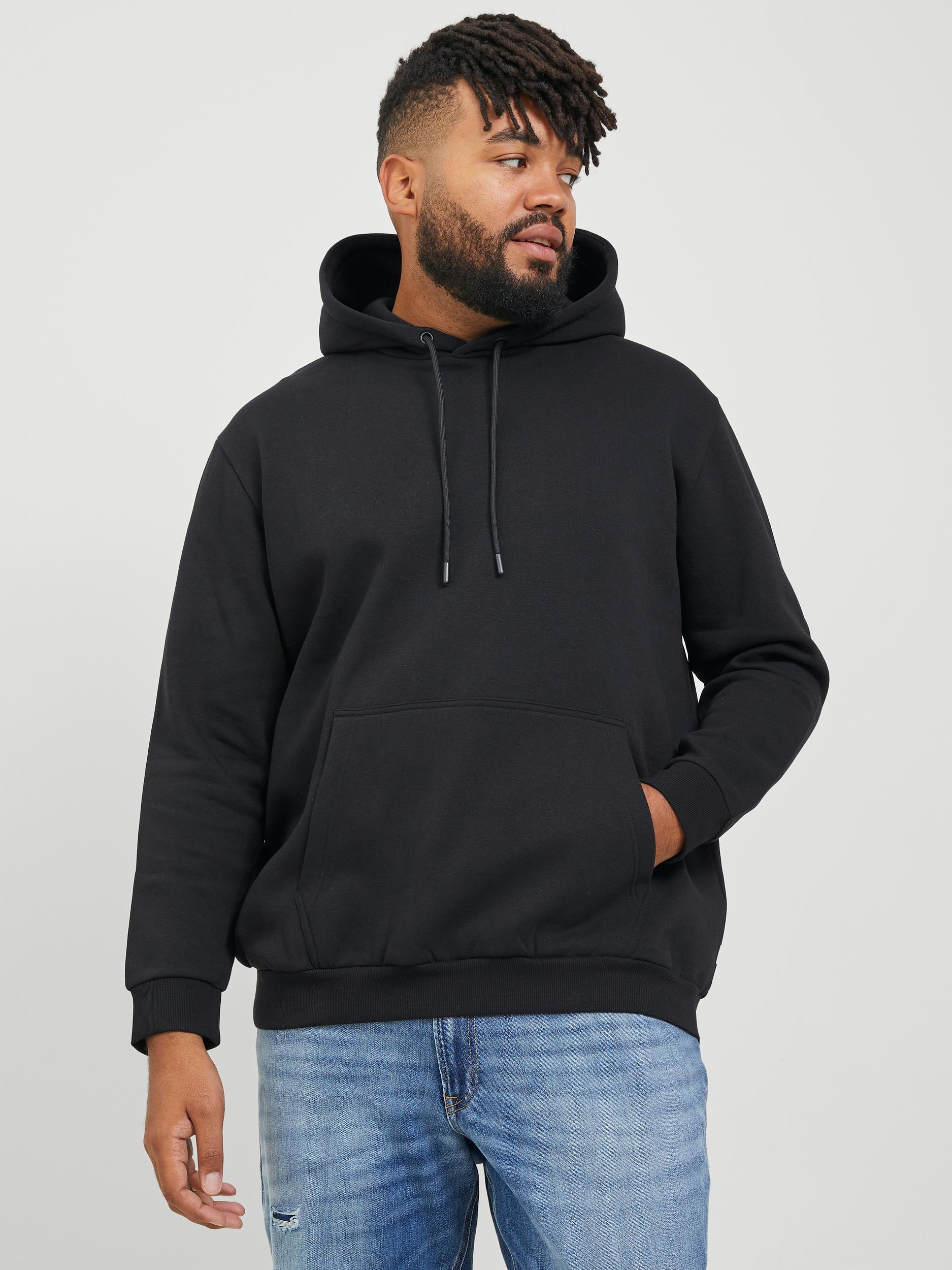 Jack & Jones PlusSize Kapuzensweatshirt »JJEBRADLEY SWEAT HOOD NOOS PLS«, mit Rippbündchen