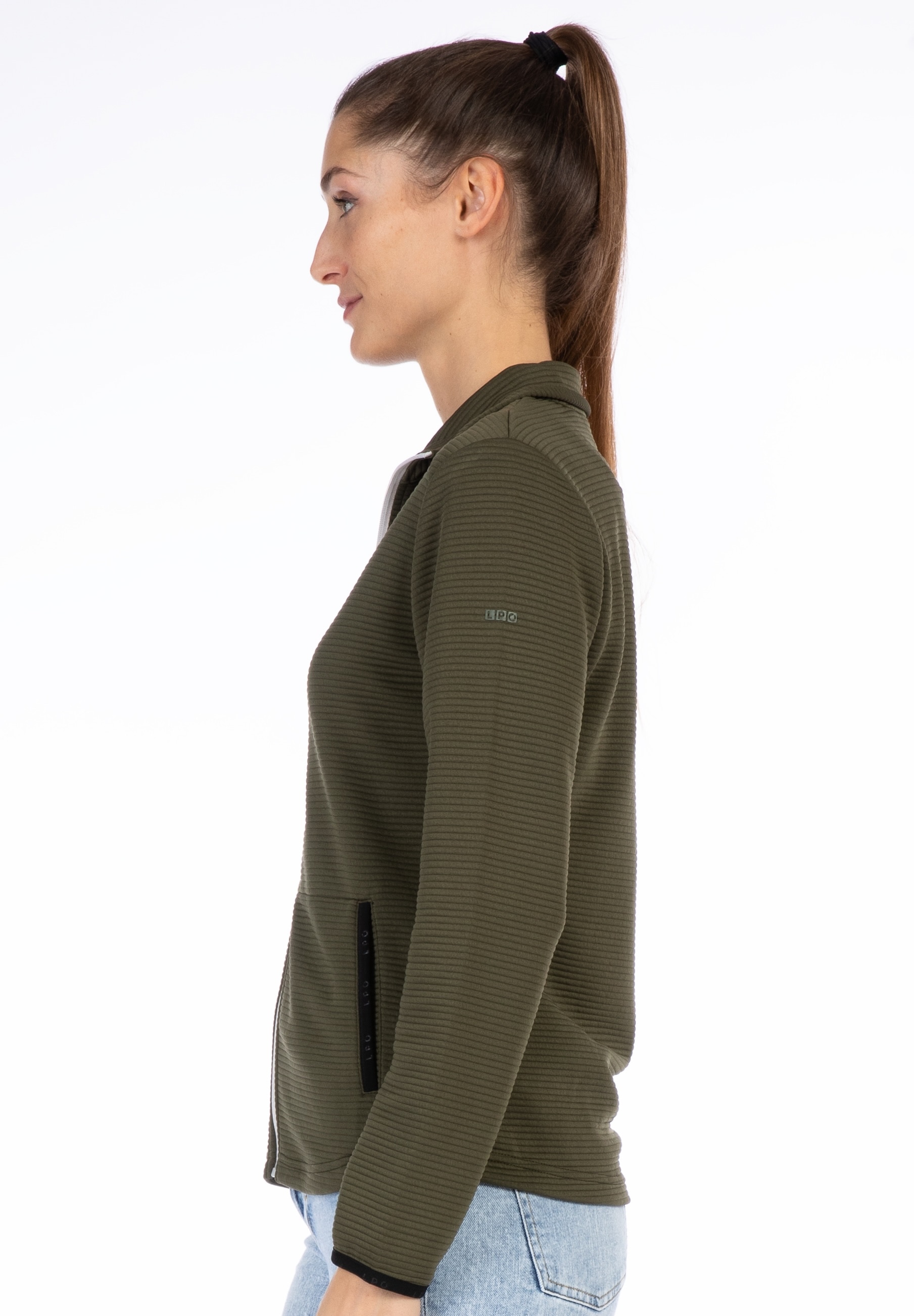 LPO Strickfleecejacke »XARA WMN«, mit Stehkragen