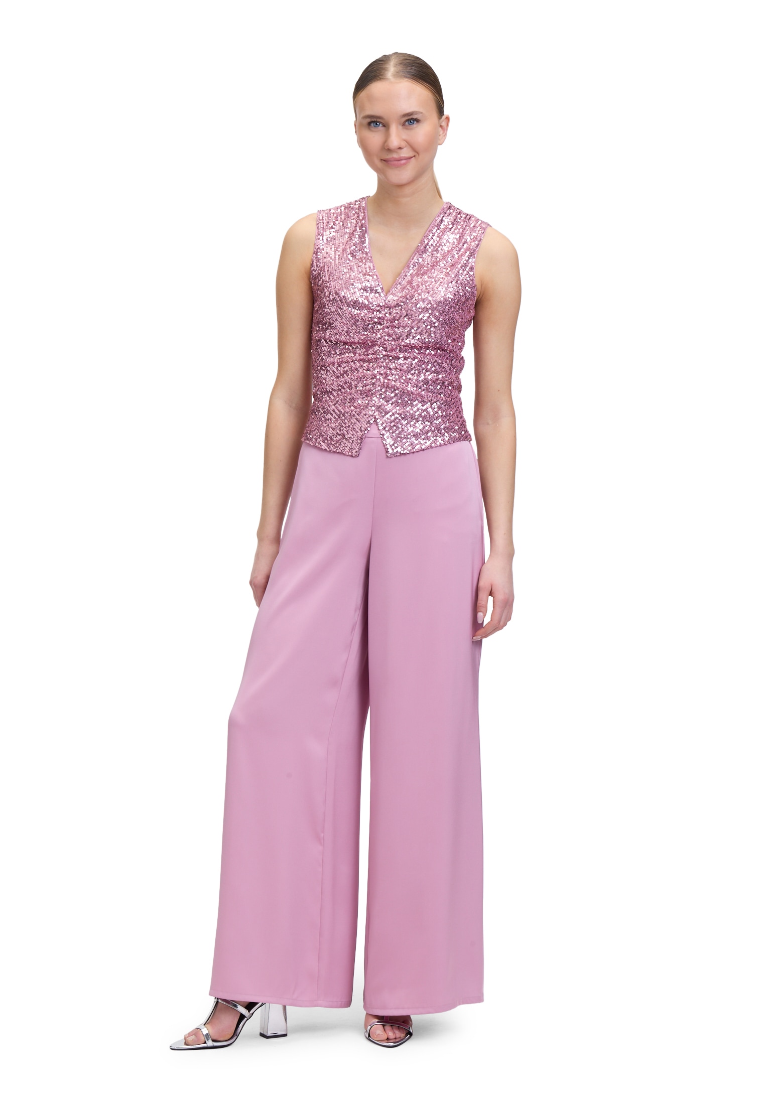 Vera Mont Tanktop »Pailletten-Top mit V-Ausschnitt«