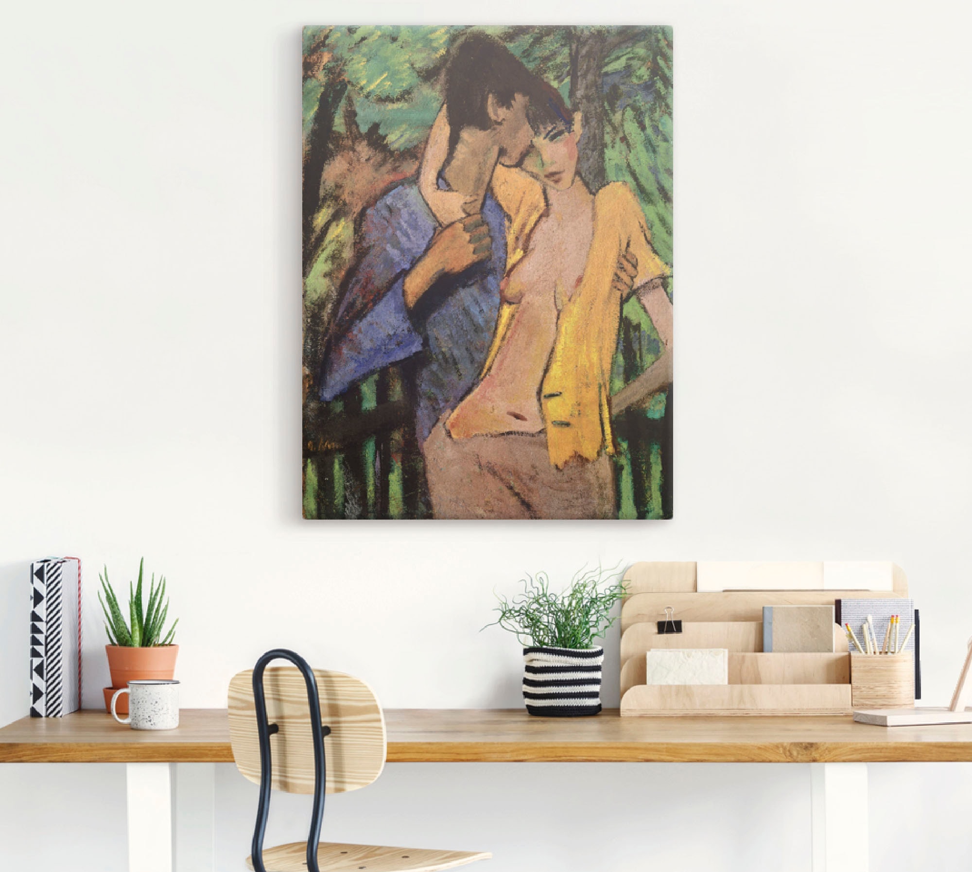 Artland Wandbild »Liebespaar. 1919«, Paar, (1 St.), als Leinwandbild, Poster in verschied. Größen