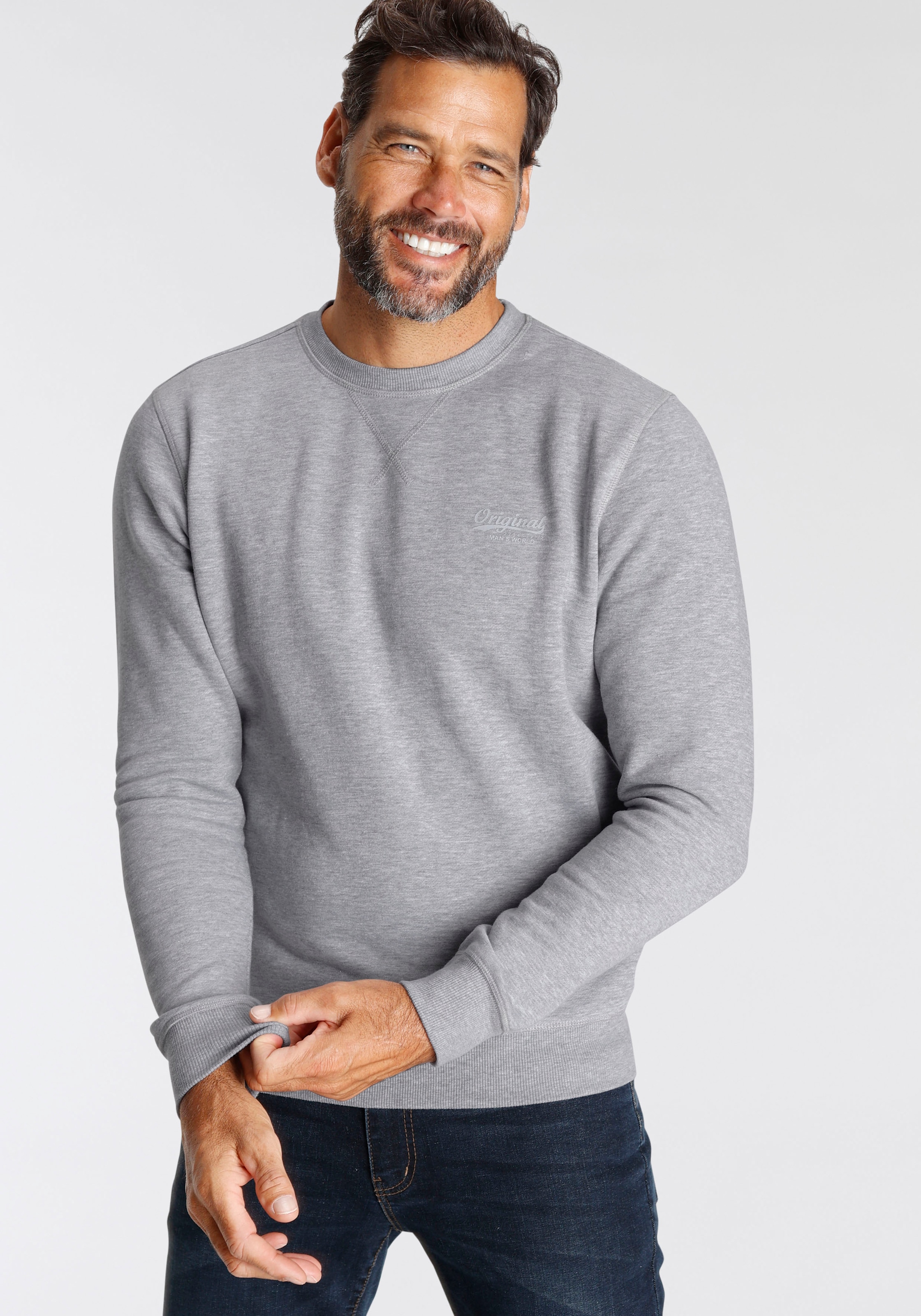 Man's World Sweatshirt, aus Baumwollmischung