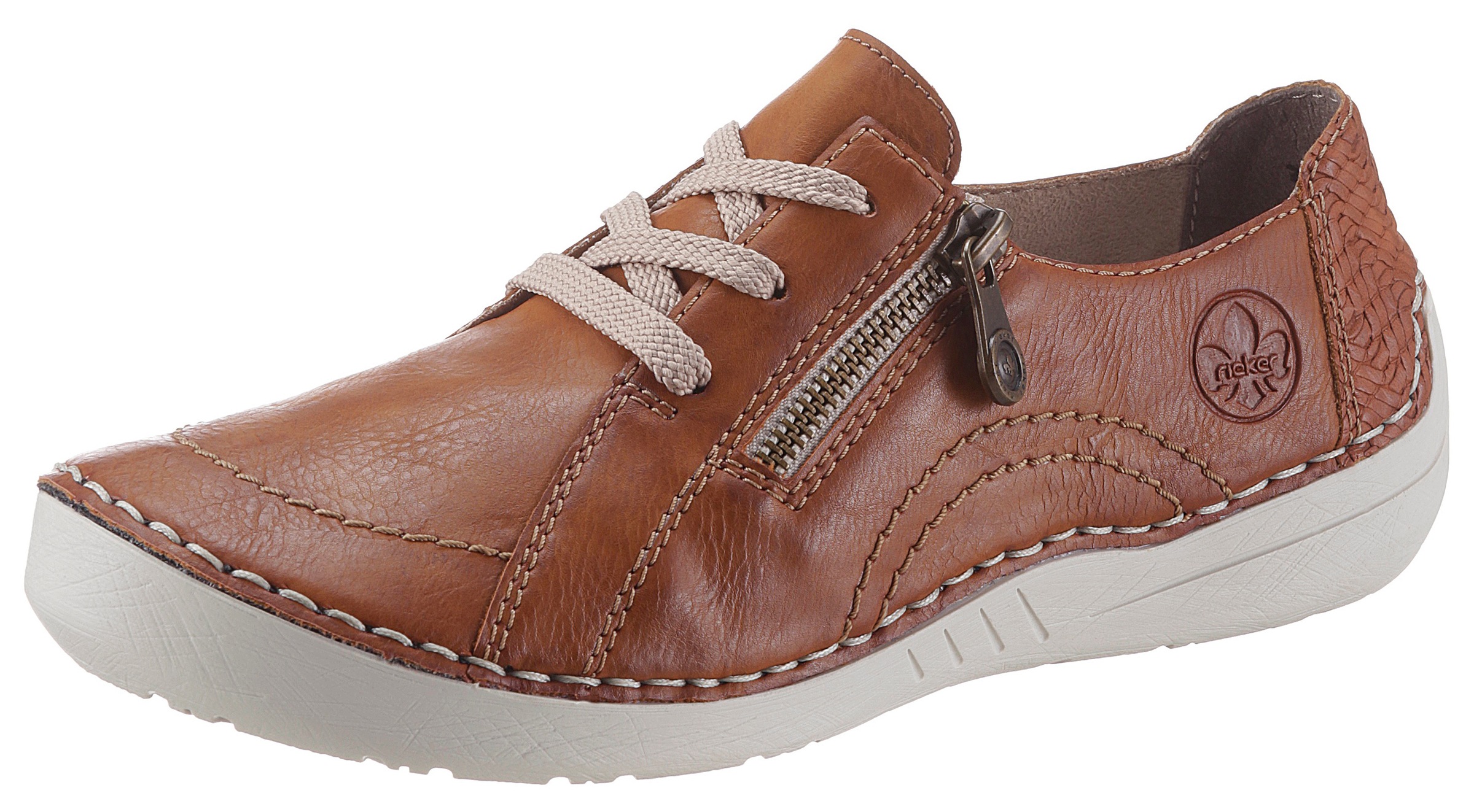 Rieker Schnürschuh, mit Ziernähten