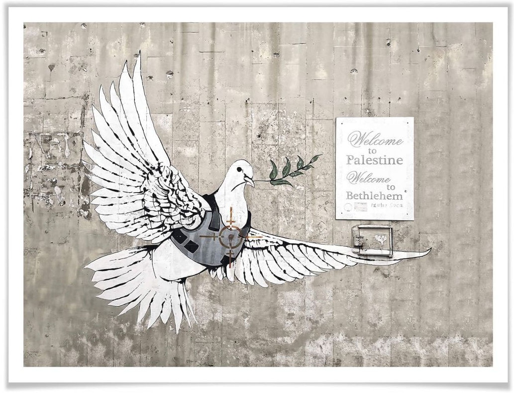 Wall-Art Poster »Banksy Die Friedenstaube bei Bild, Graffiti«, kaufen (1 Poster, Wandposter OTTO Graffiti, St.), Wandbild