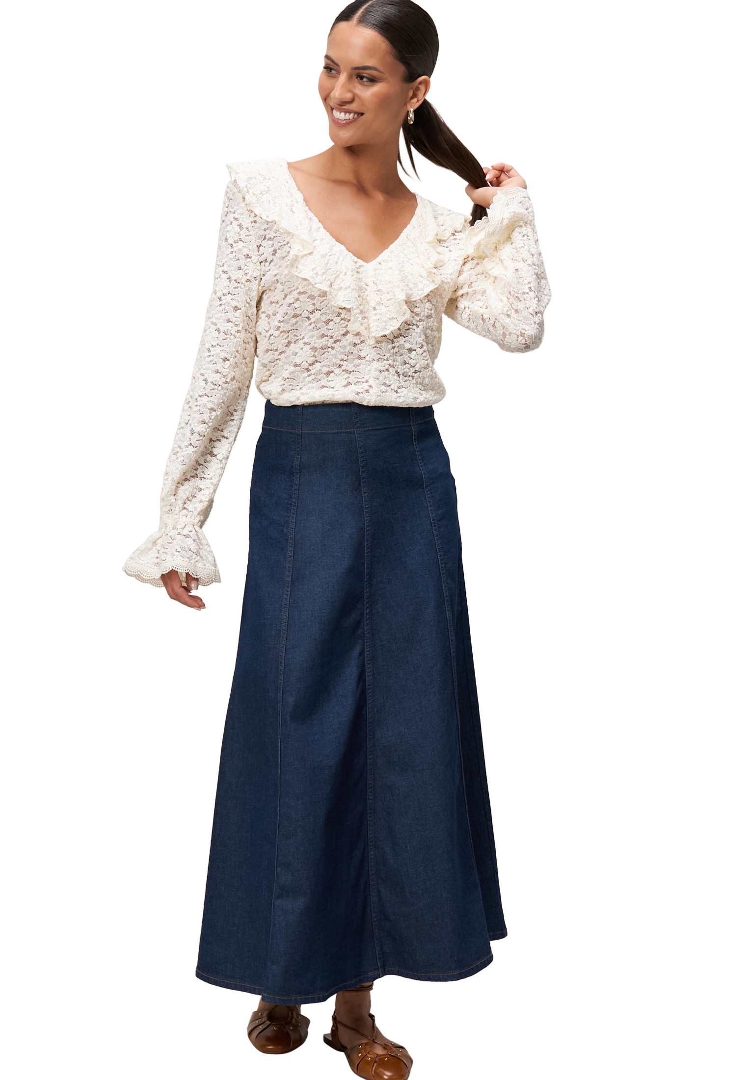 Zero Spitzenbluse »Boho-Bluse aus Spitze«
