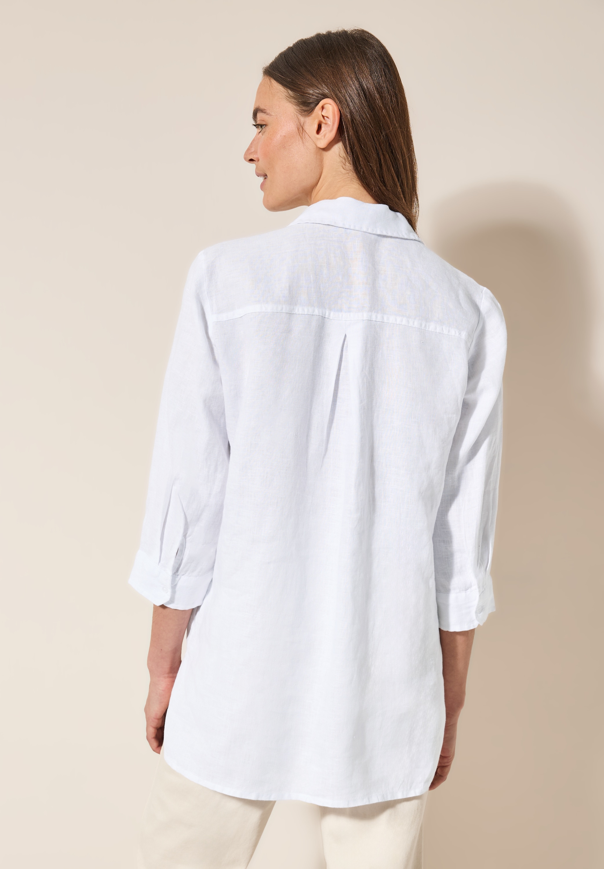Cecil Hemdbluse, lang, mit 3/4-Arm und aus Leinen