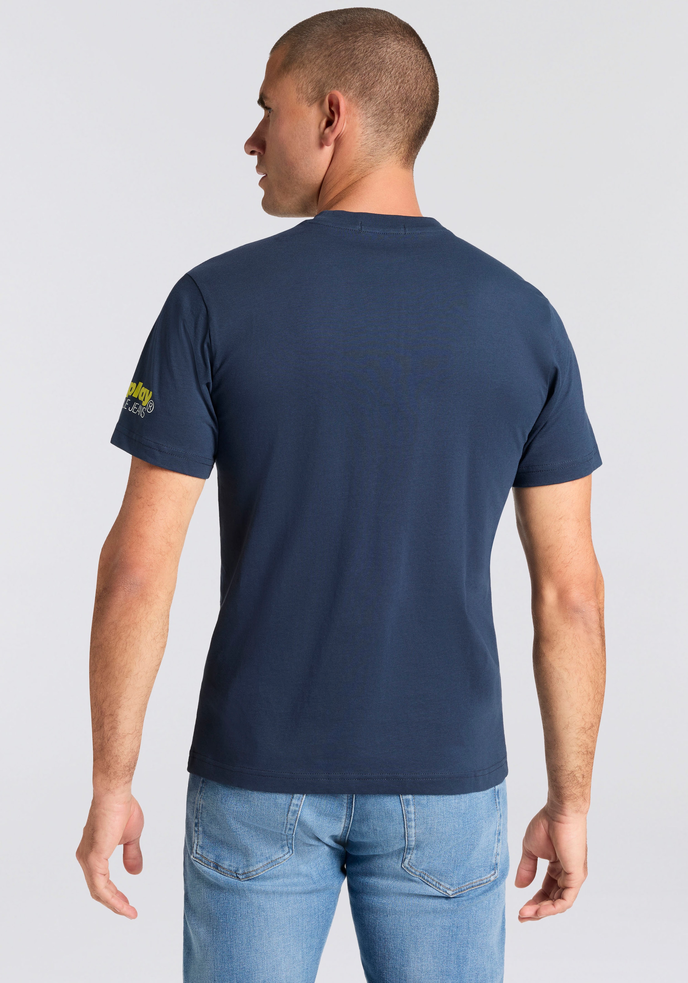 Replay T-Shirt Replaydruck am Ärmelabschluss