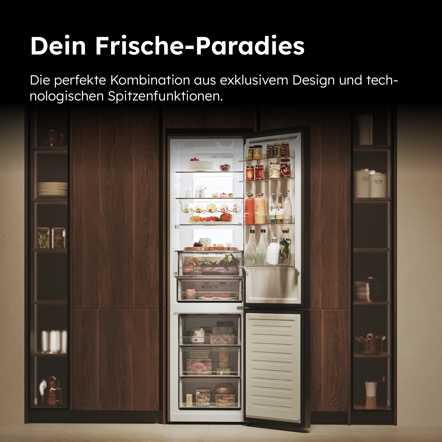 Haier Kühl-/Gefrierkombination 2D 60 SERIES 7 »HDPW7620ANPK«, Daylight: LED-Lichtsäule für optimale Sicht