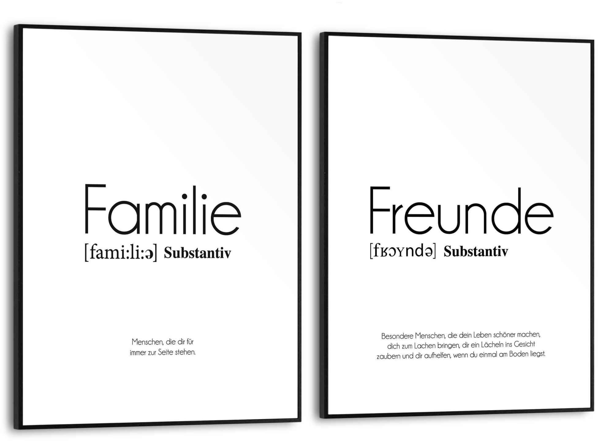 Reinders! Wandbild »Familie Text - Modern - Freunde«, (2 St.) kaufen online  bei OTTO