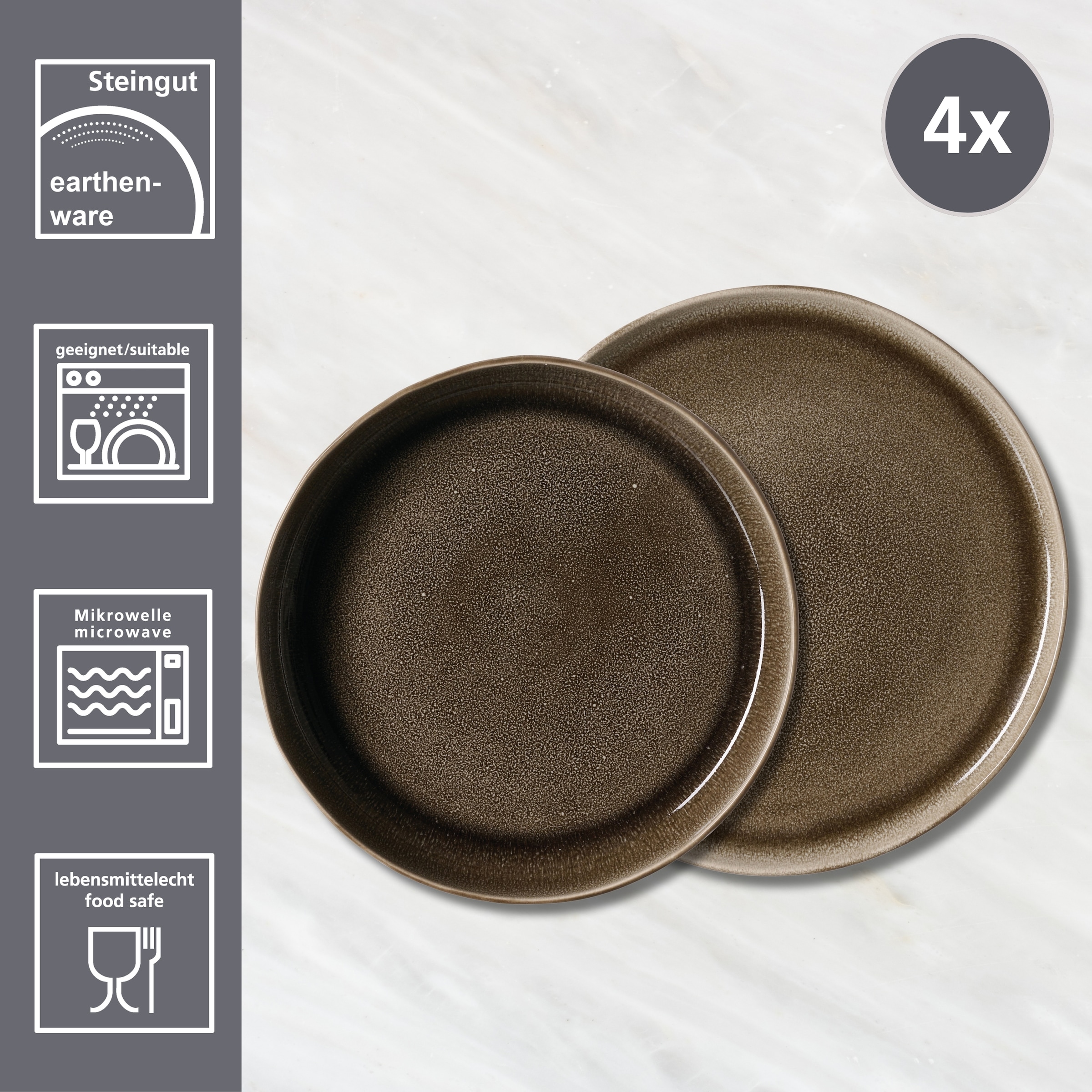 Ritzenhoff & Breker Tafelservice »Eda« Teller Set, aus Steingut für 4 Personen