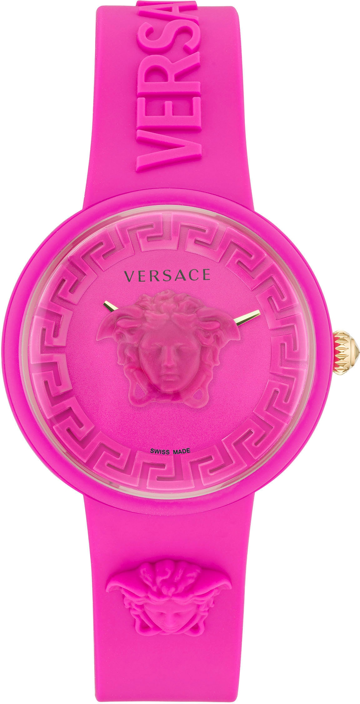 Versace Quarzuhr »MEDUSA POP, VE6G00323«, Armbanduhr, Damenuhr, Saphirglas, Swiss Made