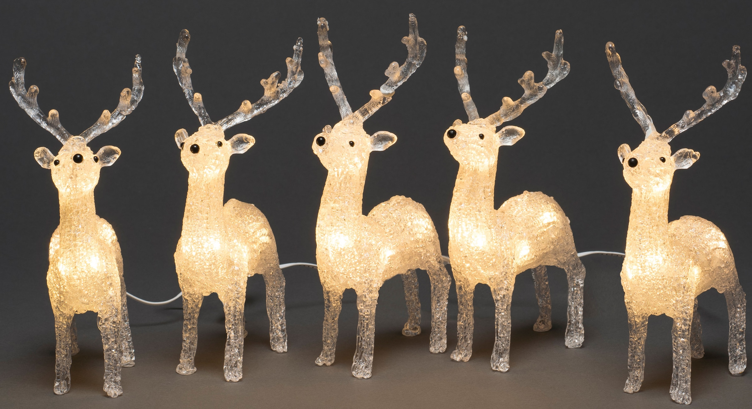 KONSTSMIDE LED Dekofigur »Weihnachtsdeko Kabel online aussen«, 40 Acryl Dioden, bei 40 weißes flammig-flammig, bestellen 5er-Set, warmweiße LED OTTO Rentier