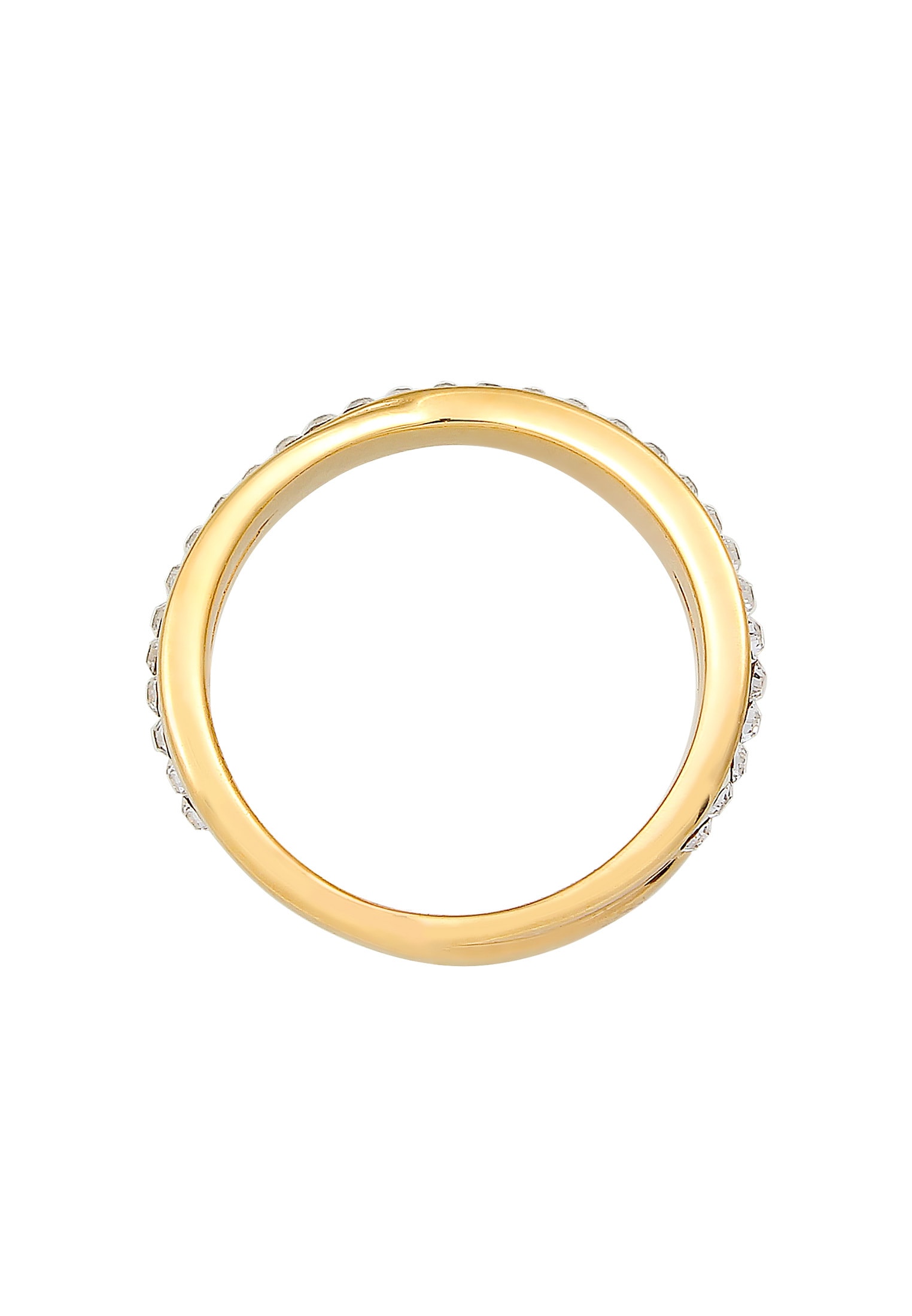 Elli Silberring »Ring Wickelring Zart 925 Silber, mit Kristallen von Swarovski®«