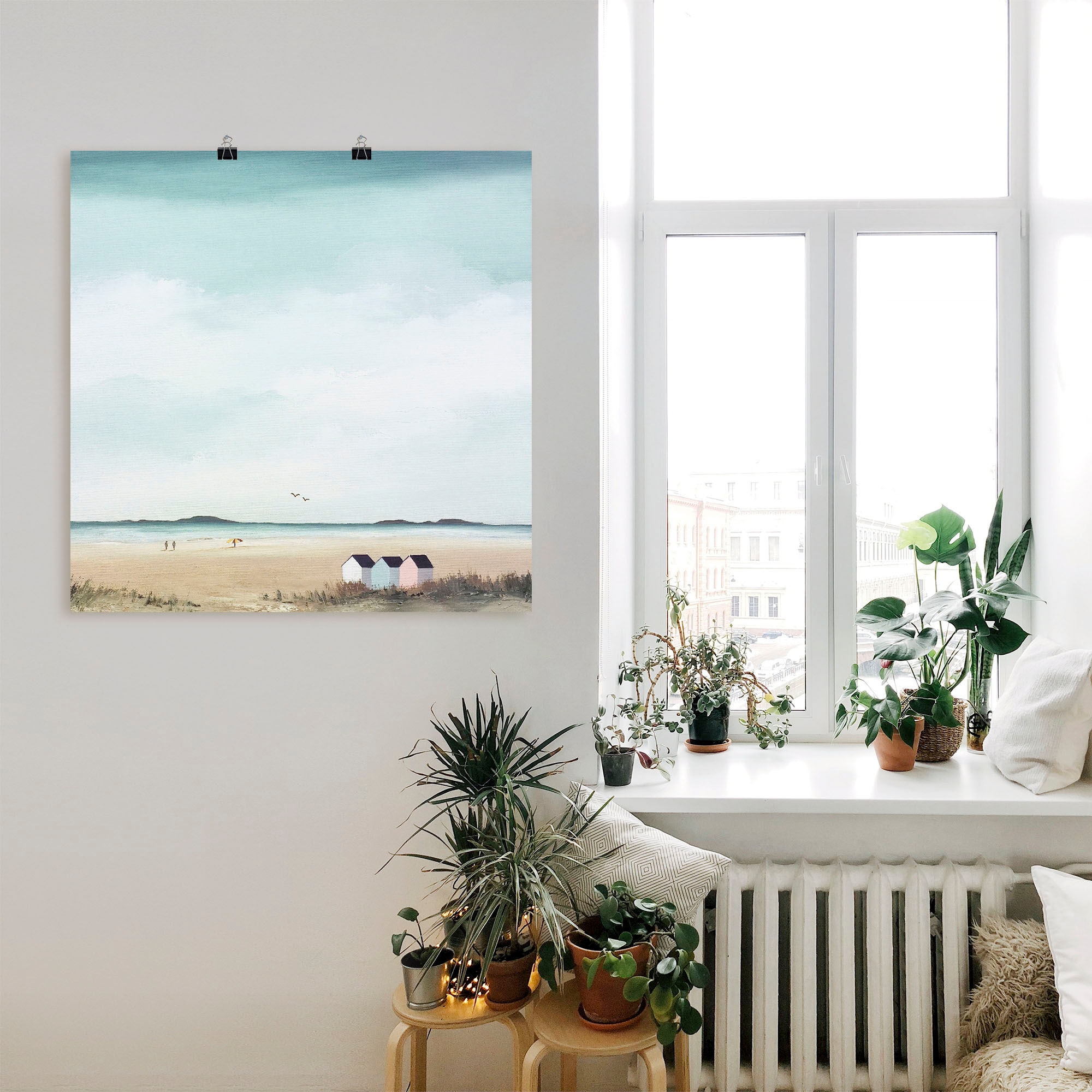 Artland Wandbild »Sonniger Morgen IV«, Strand, (1 St.), als Leinwandbild, Poster in verschied. Größen