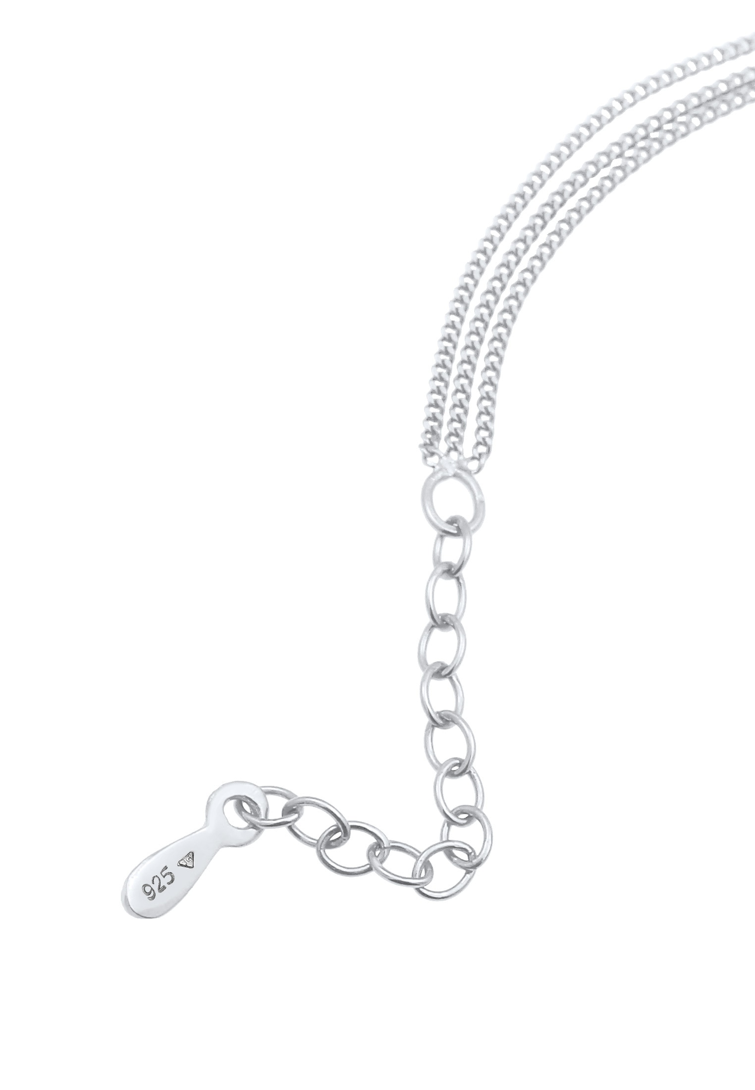 Elli Choker »Halskette Choker 3-reihig Kristalle 925 Sterling Silber«