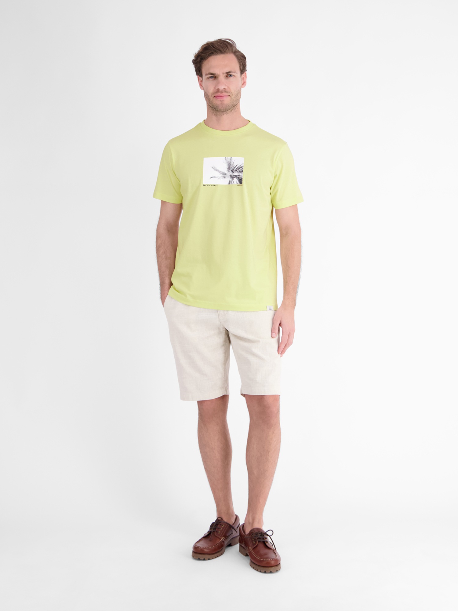 LERROS T-Shirt »Baumwoll T-Shirt mit Motiv-Print und bequemem Rundkragen«