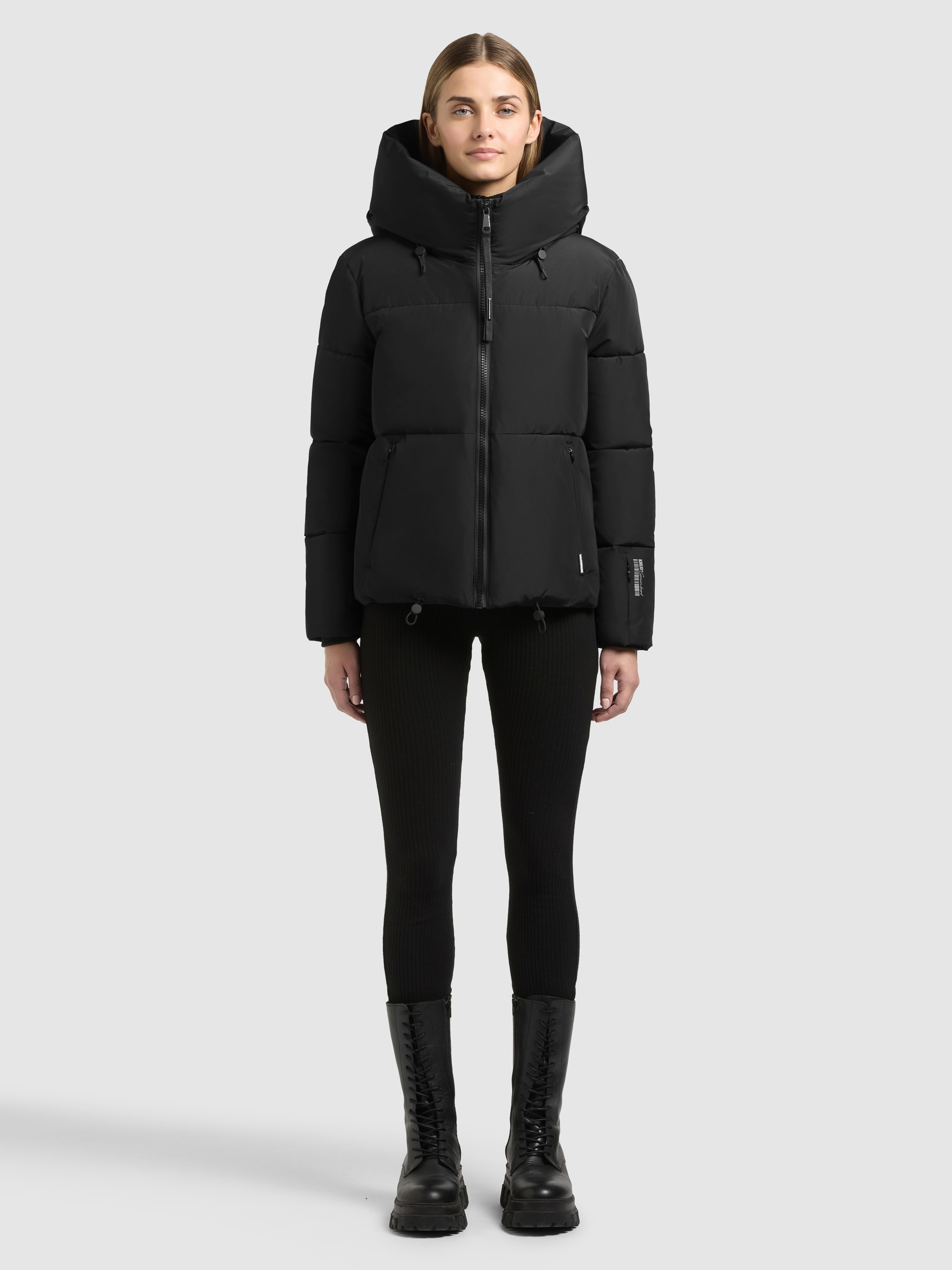 khujo Steppjacke »AUDREY2 MATT« mit Kapuze Reißverschlusstaschen mit Fleecefutter