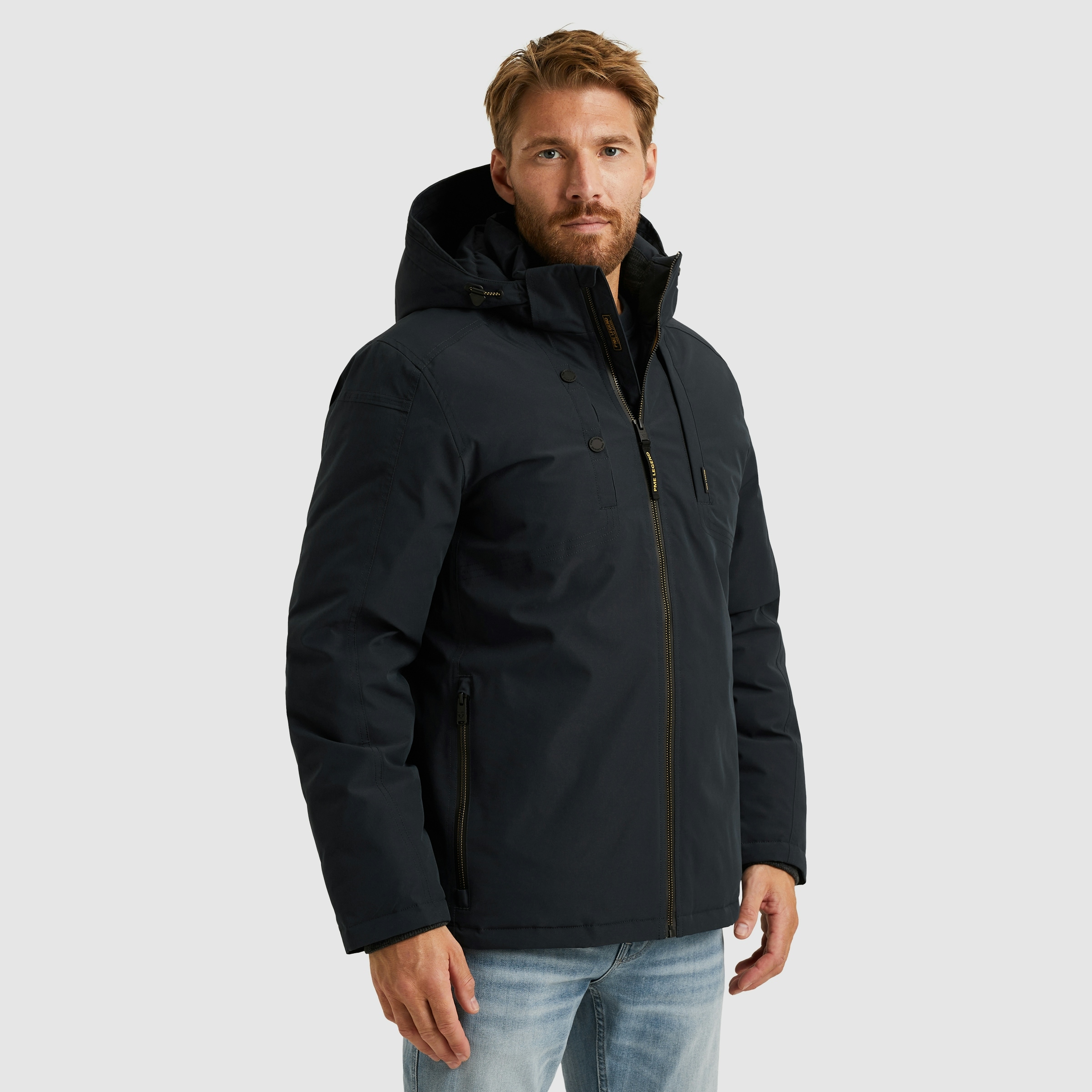 PME LEGEND Winterjacke mit Kapuze Taschen mit Reißverschluss