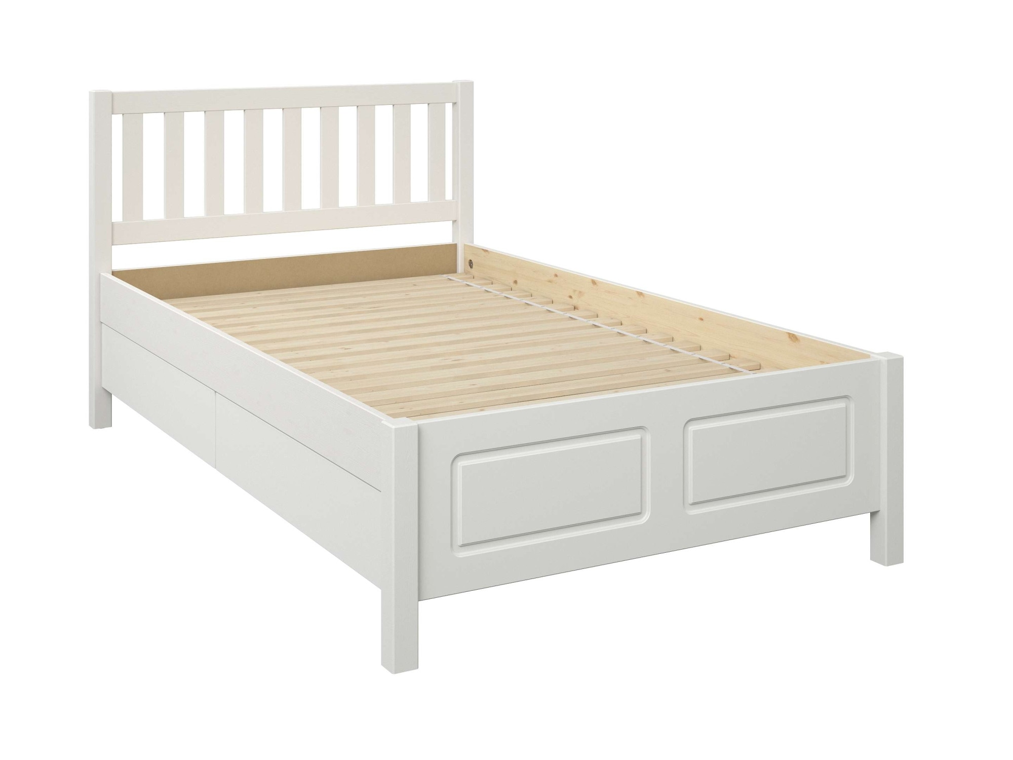 OTTO home Stauraumbett »Synnra, Stauraumbett, 4 Schubladen, Made in EU, Landhausstil« FSC® zertifiziert, Kassettenfront, Stauraumlösung und Komfort