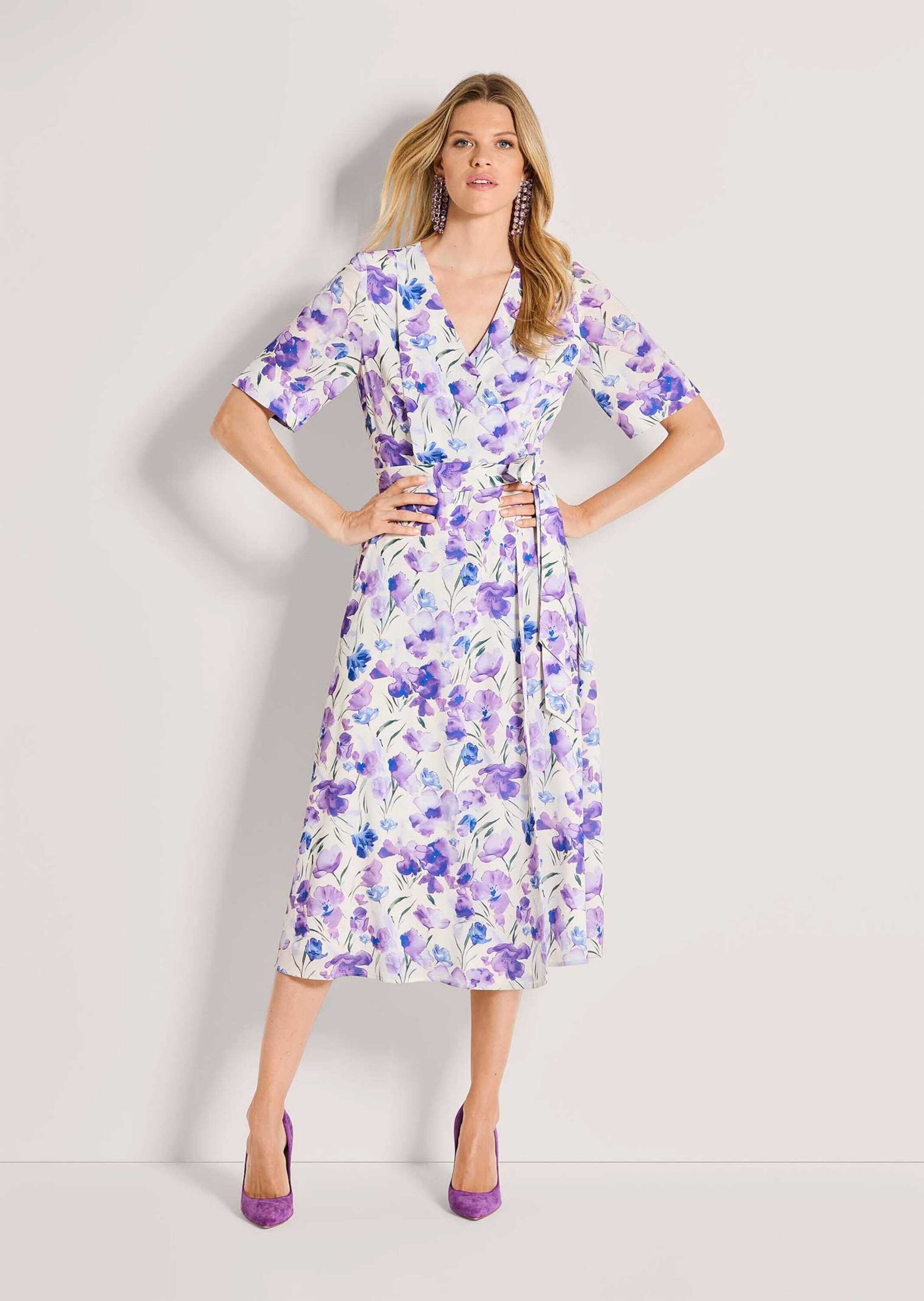 MADELEINE Midikleid »Wickelkleid Druckkleid mit floralem Print«