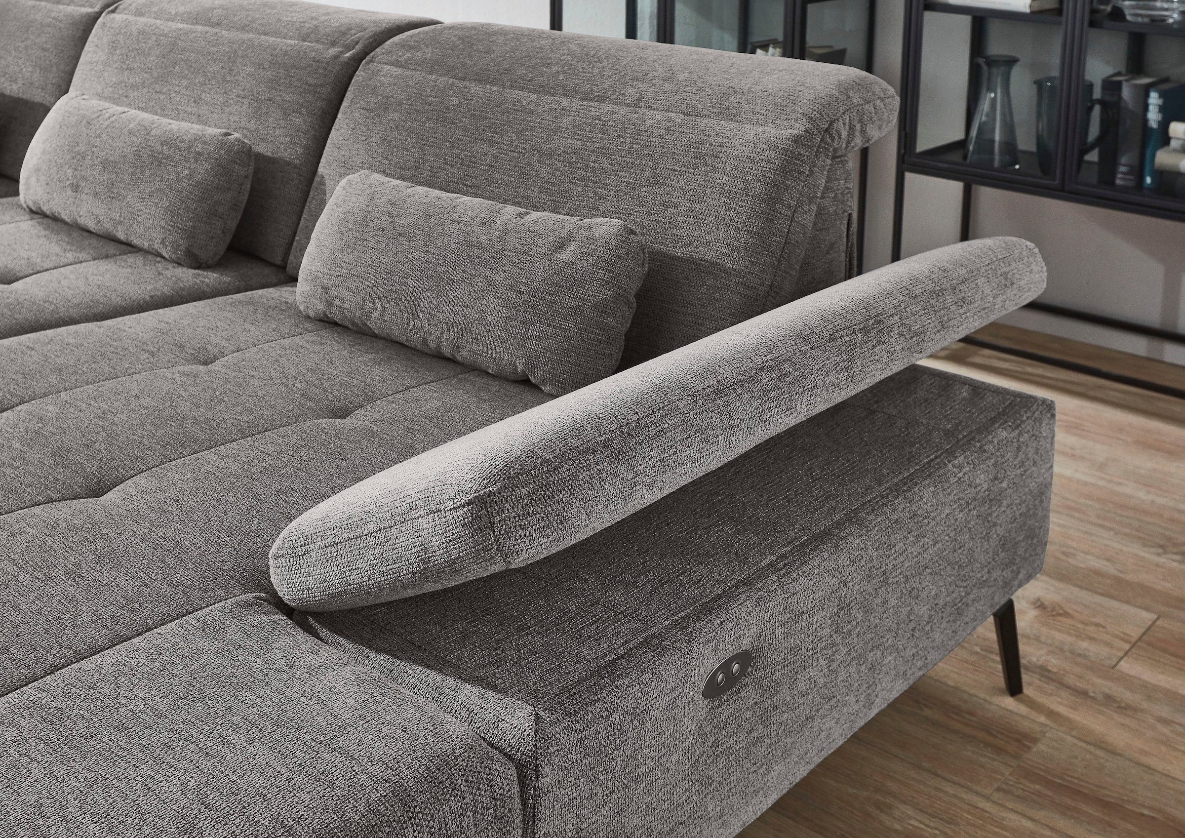 Die PlanBar Ecksofa »MP-IN20126 L-Form mit Kaltschaum-Polsterung«, mit Kopfteilverstellung, optional Sitztiefen- & Armteilverstellung