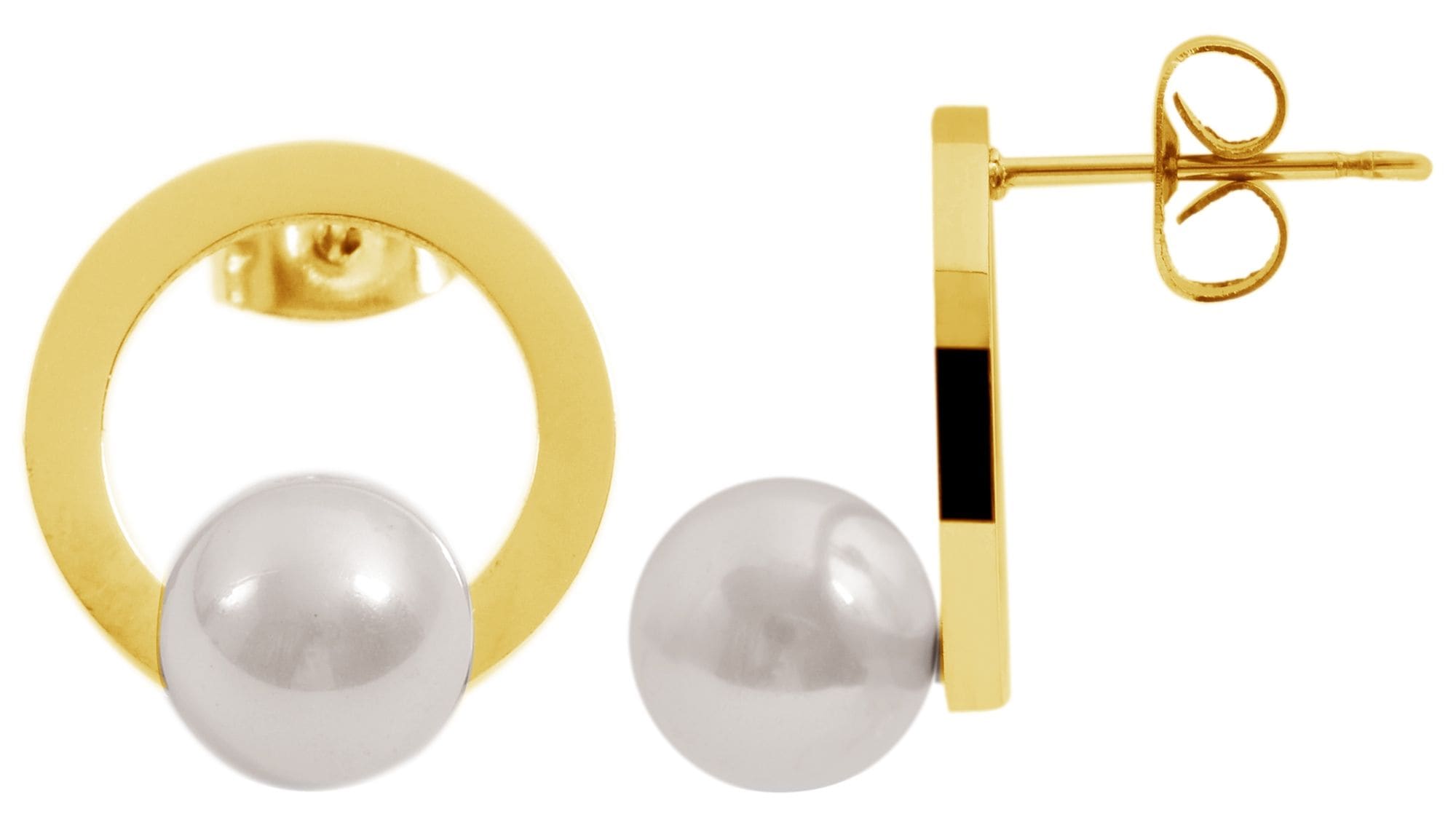 Adelia´s Paar Ohrstecker »Damen Ohrringe ¿ Ohrstecker aus Edelstahl mit Perle«