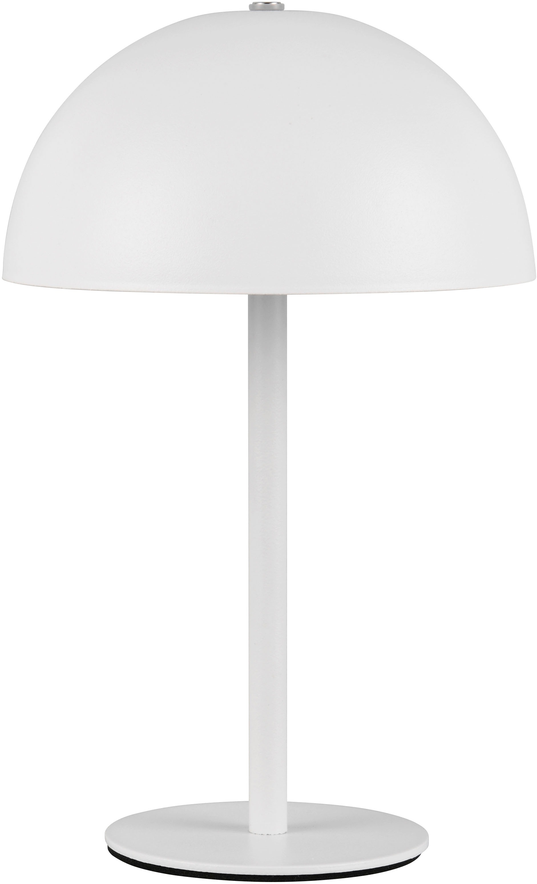 REALITY Leuchten LED Tischleuchte »MUNOZ, Akku Tischleuchte mit Touchdimmer + USB Anschluss, IP20 indoor« LED-Board 1 Stk. Warmweiß bis zu 10h Akkulaufzeit, laden per USB max 7-9h, Akku Leuchte Pilzform