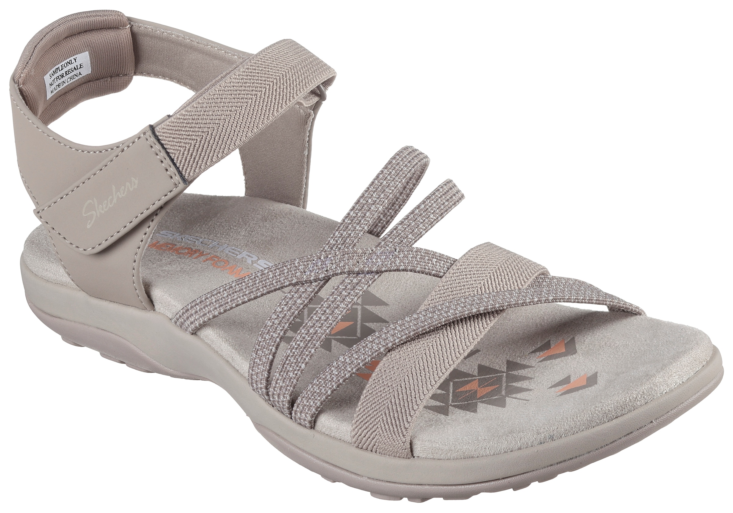 Skechers Sandale »REGGAE SLIM-«, Sommerschuh, Sandalette, Klettschuh, mit Memory Foam