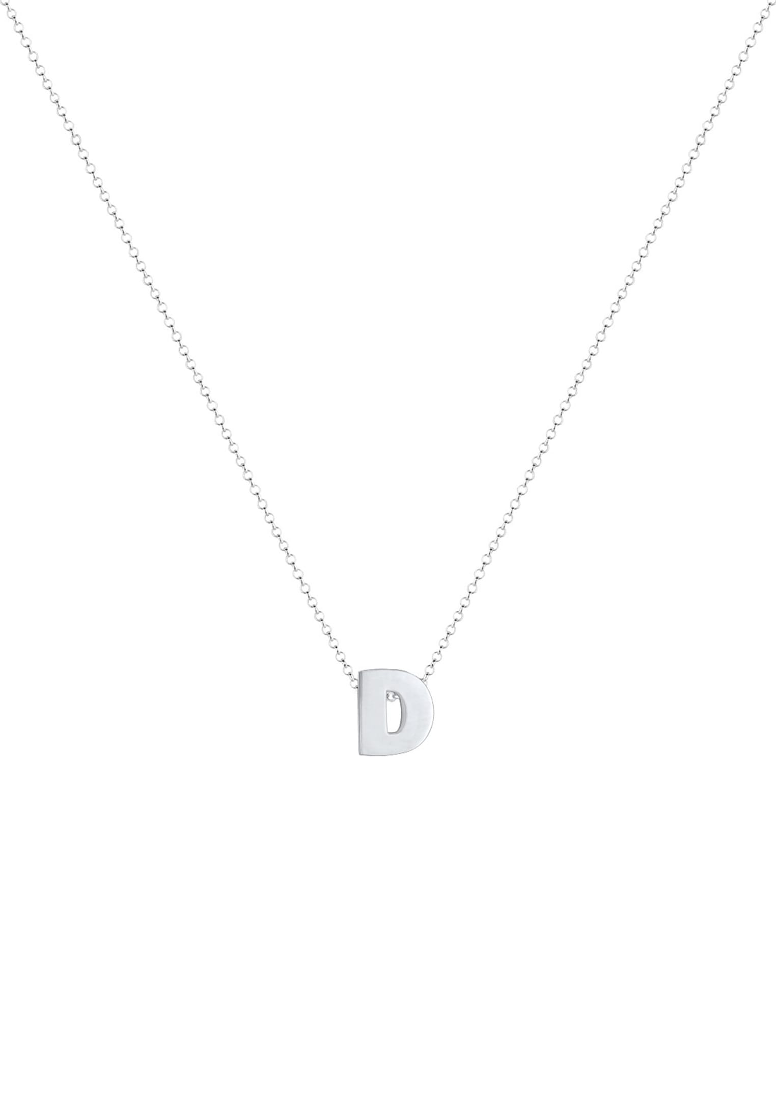 Elli Kette mit Anhänger »Halskette Buchstabe D Initialen 925 Sterling Silber«