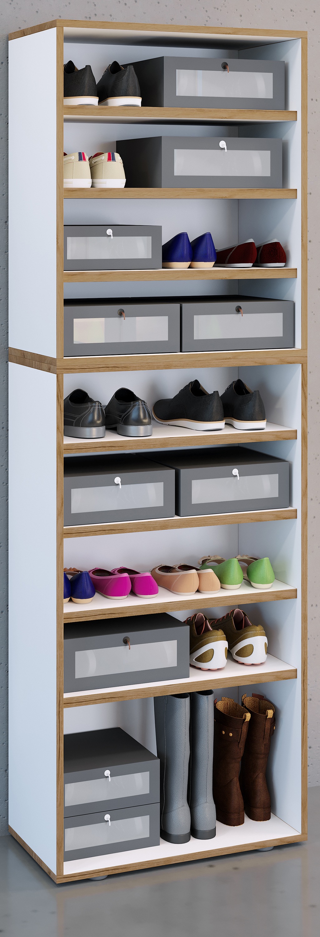 VCM Schuhregal »Holz Regal Schuhschrank Schuhregal Salia B60«
