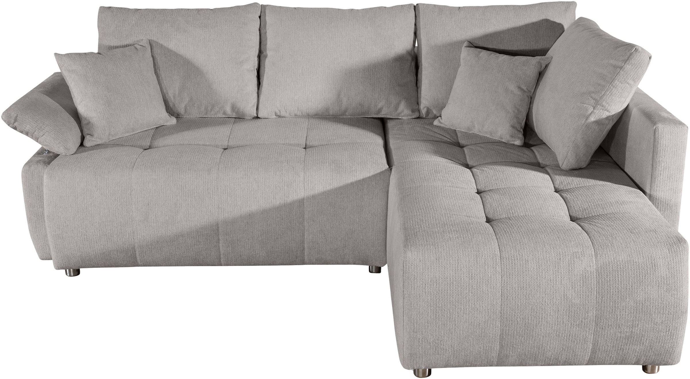 COLLECTION AB Ecksofa »Funtastic L-Form, B: 213 cm, Schlaffunktion, Bettkasten, auch in Cord« Armteilverstellung, Bonnellfederkern, frei stellbar