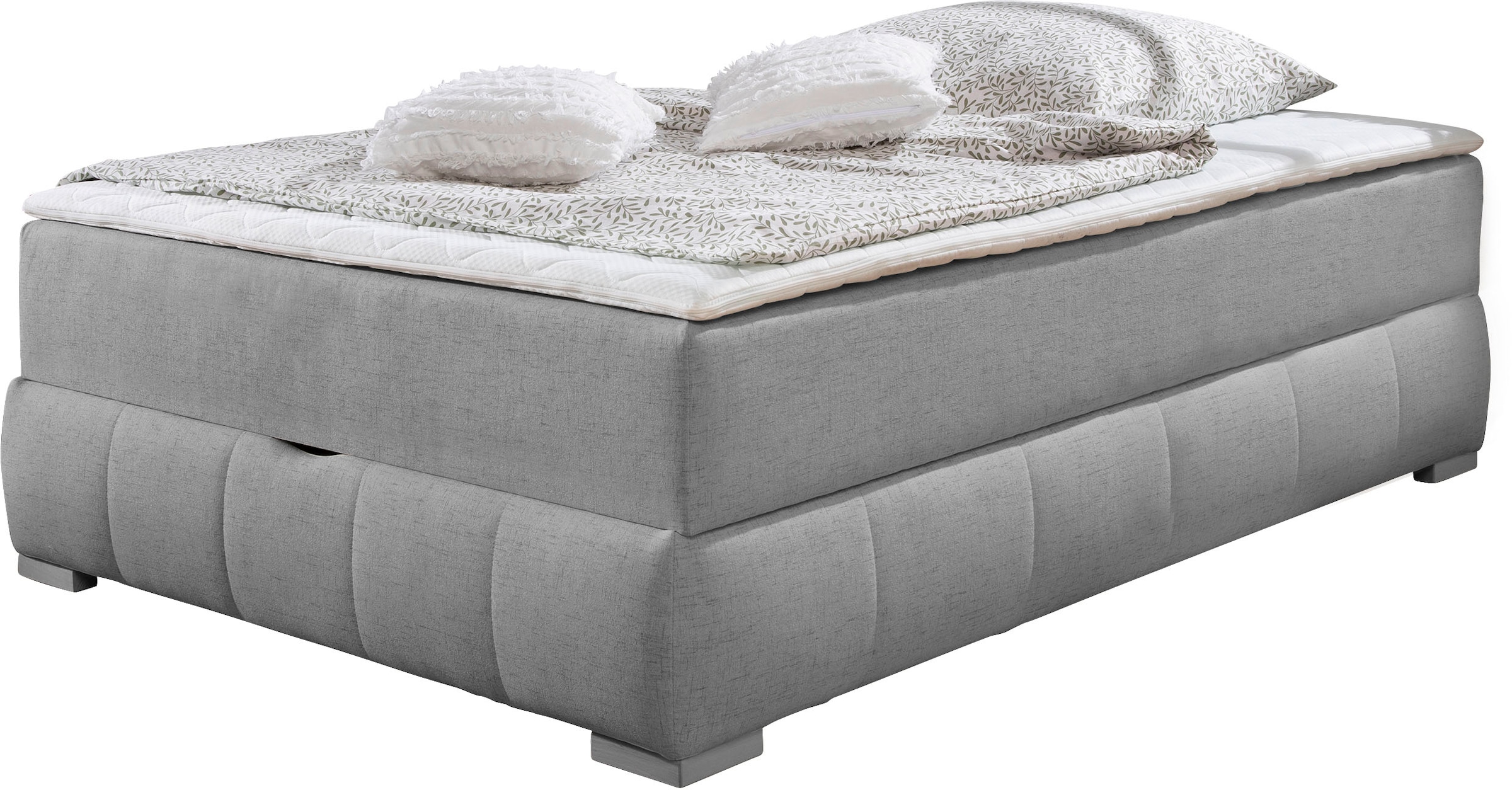Guido Maria Kretschmer Home&Living Boxbett »Wehma«, ohne Kopfteil, inklusive Topper und Bettkasten