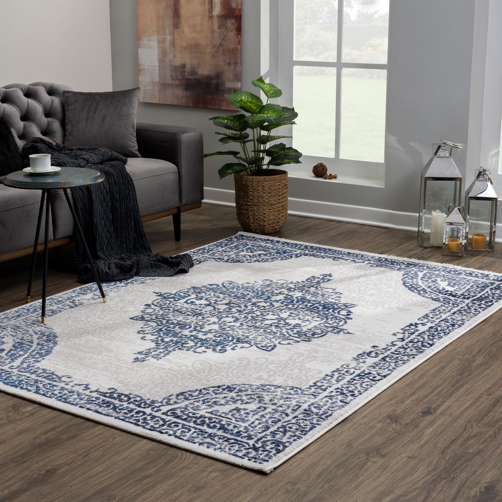 Sanat Teppich »Evra 7001«, rechteckig, 22 mm Höhe, Wohnzimmer, Kurzflor, modern, Läufer